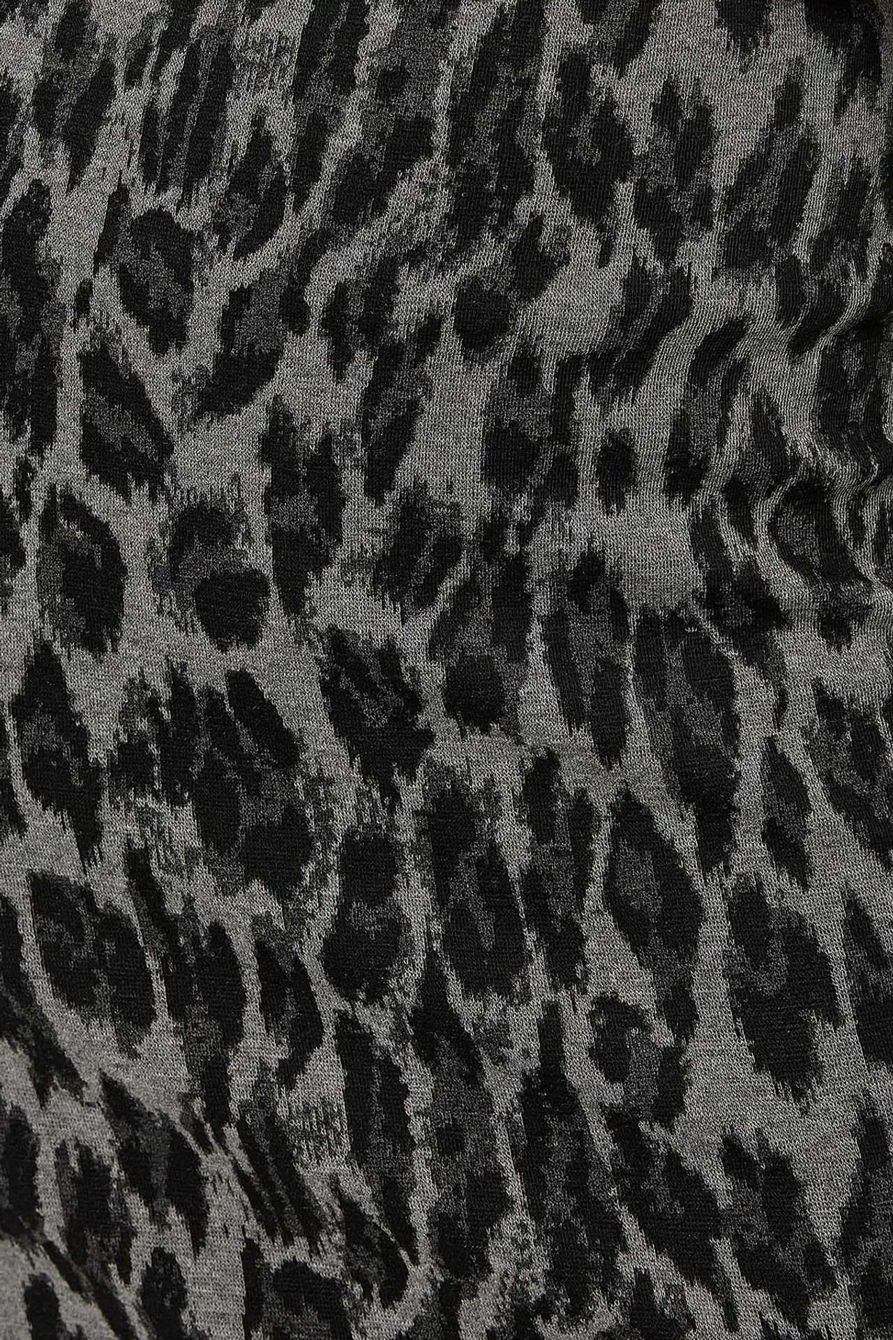 Slim Fit Leopard Print Midi Skirt