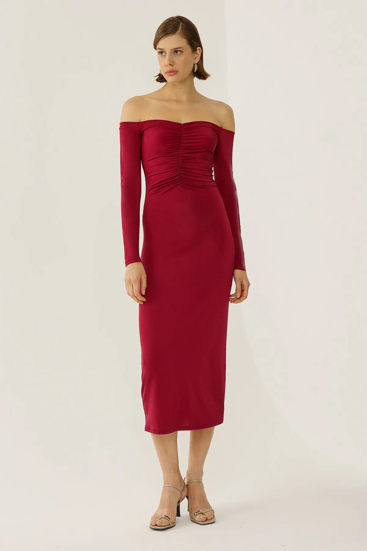 Off Shoulder Midi Dress 3