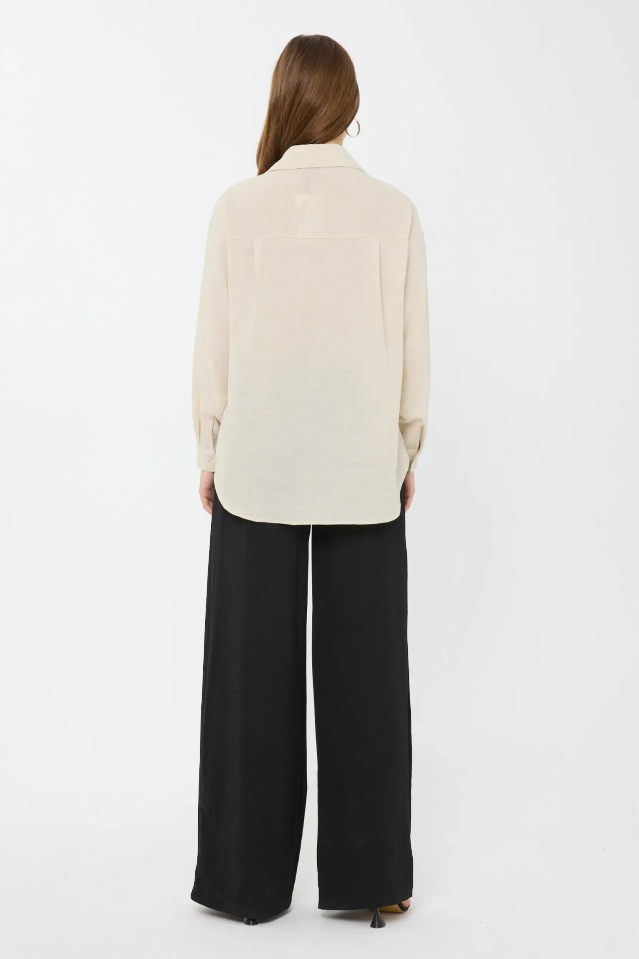 Buttoned Long Sleeve Relaxed Shirt