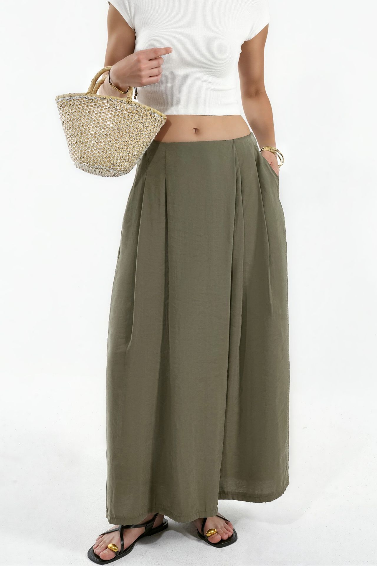 Wide Leg Palazzo Modal Pants 1
