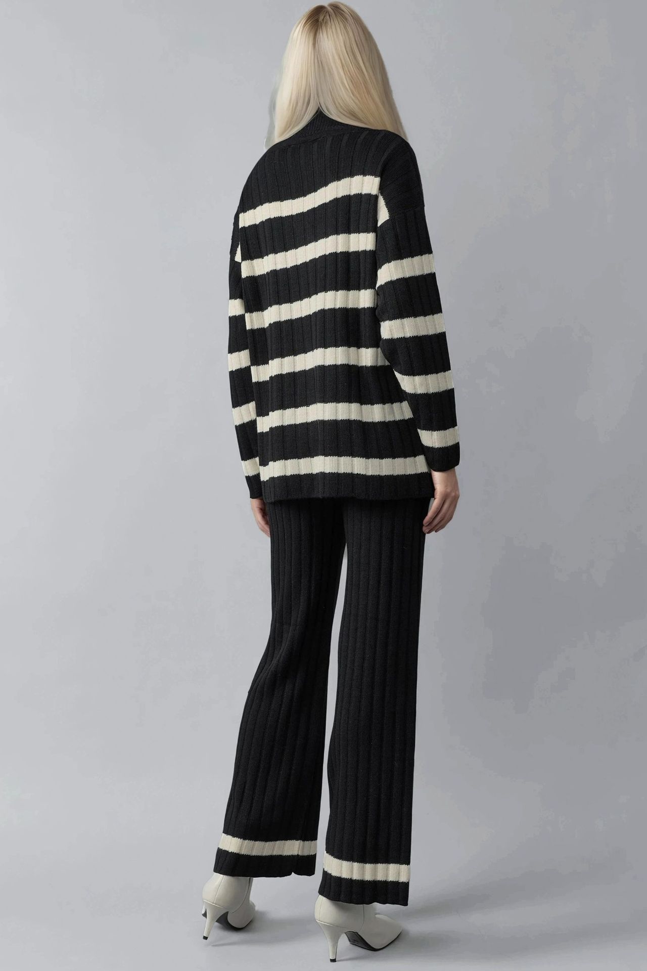 MY FASHION Striped Sweater & Pants Knitwear Co-ord Set 3
