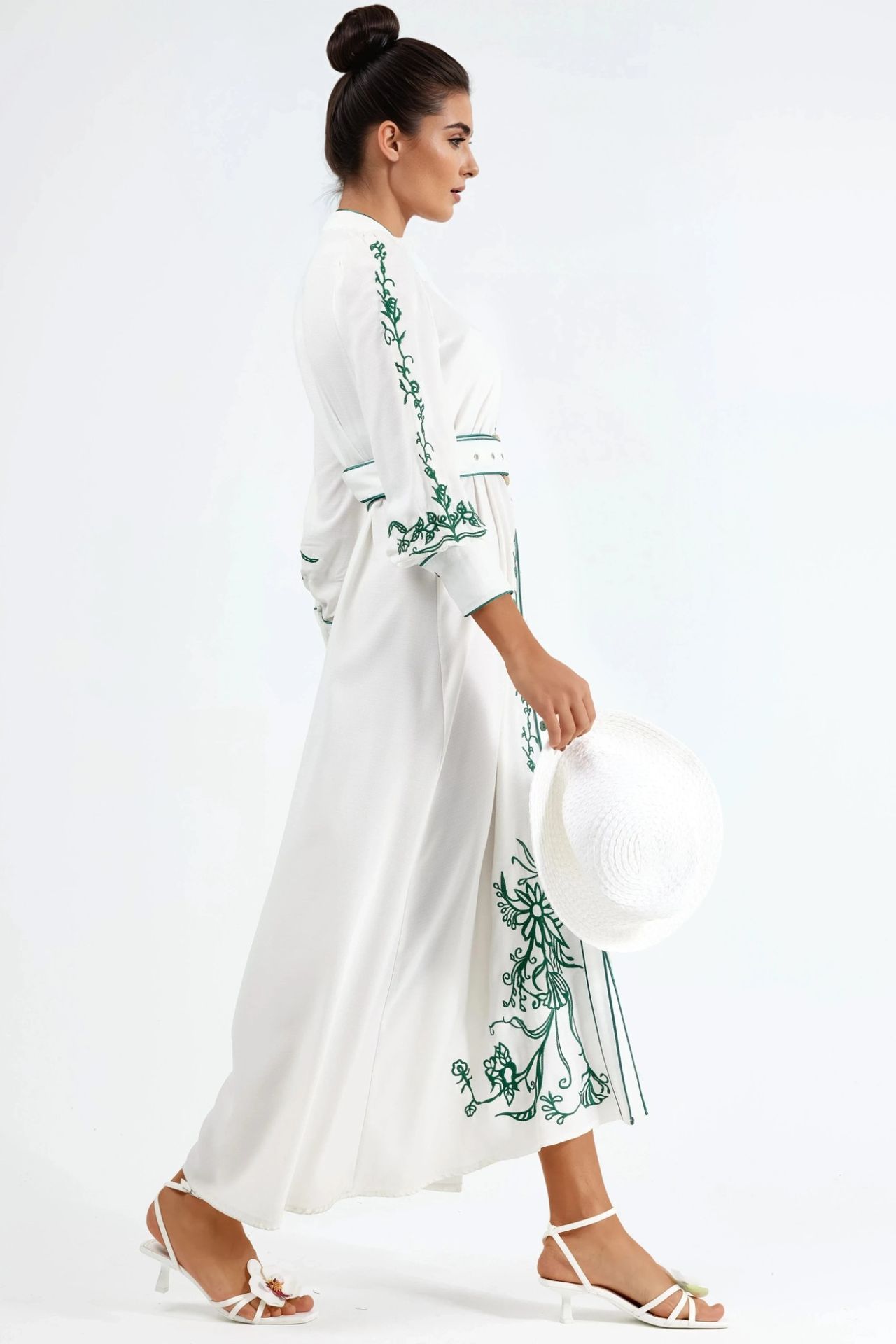 MSN Floral Belted Midi Shirt Dress 2