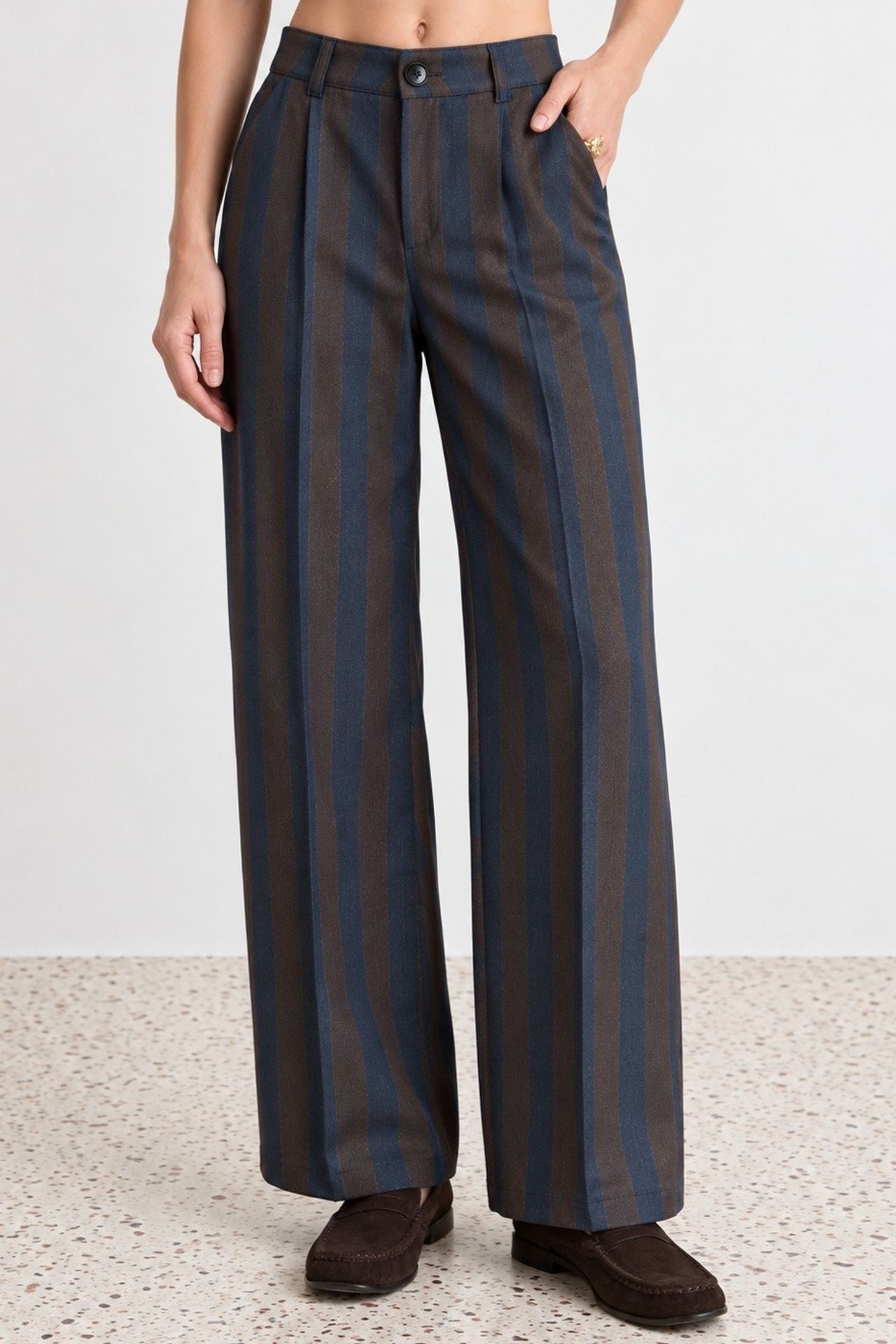 Striped Straight Leg Pants 3