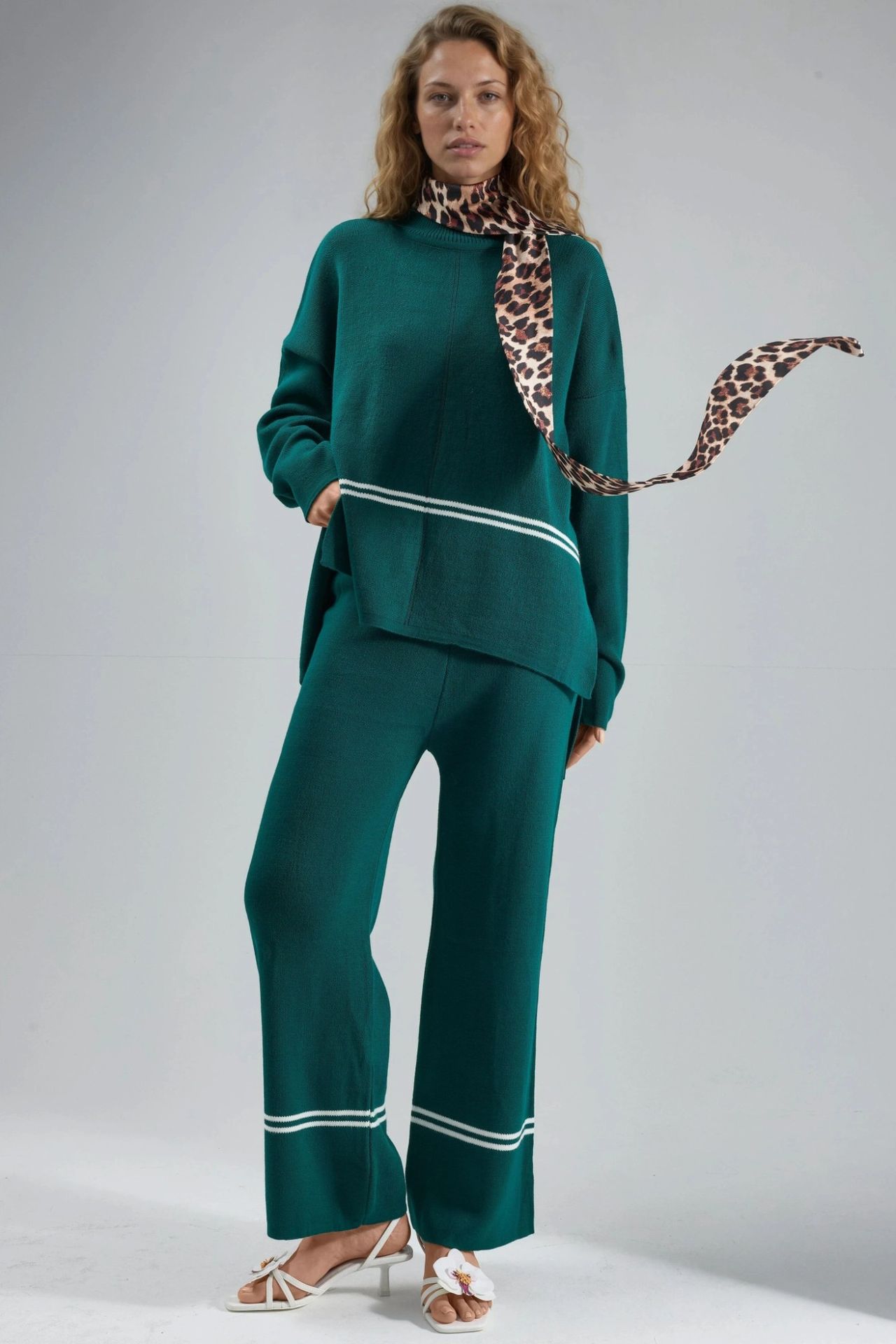 MY FASHION Striped Ribbed Knitwear Co-ord Set 4
