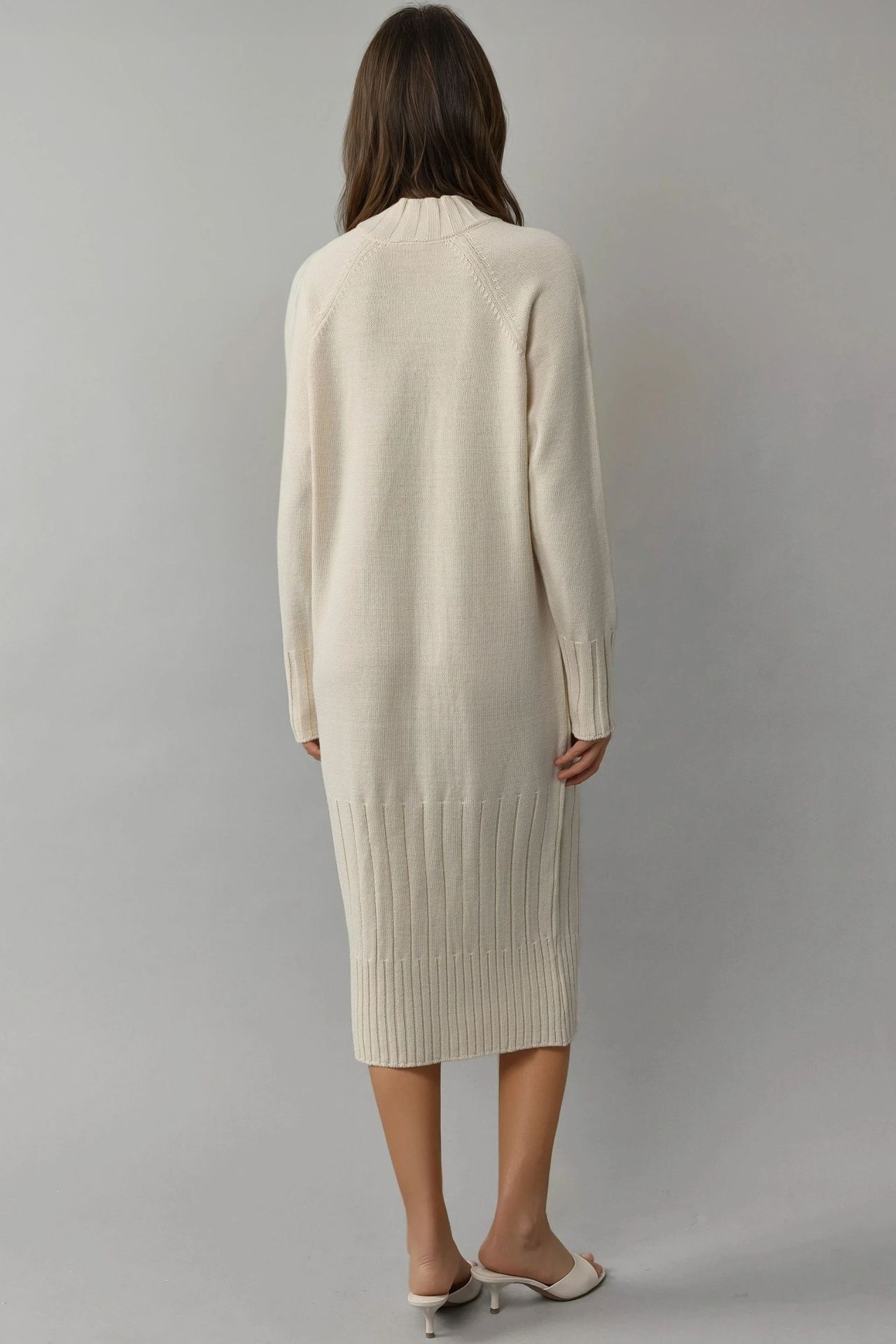MY FASHION Half Turtleneck Midi Knitwear Dress 3