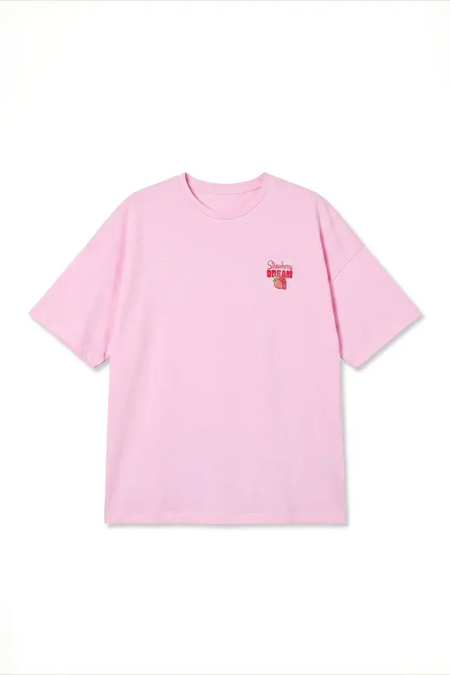 Oversized Printed Crew Neck T-Shirt
