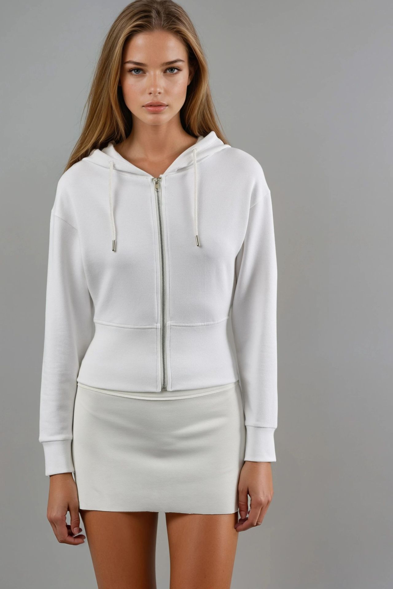 BUSEM Hooded Long Sleeve Zipper Jacket 7