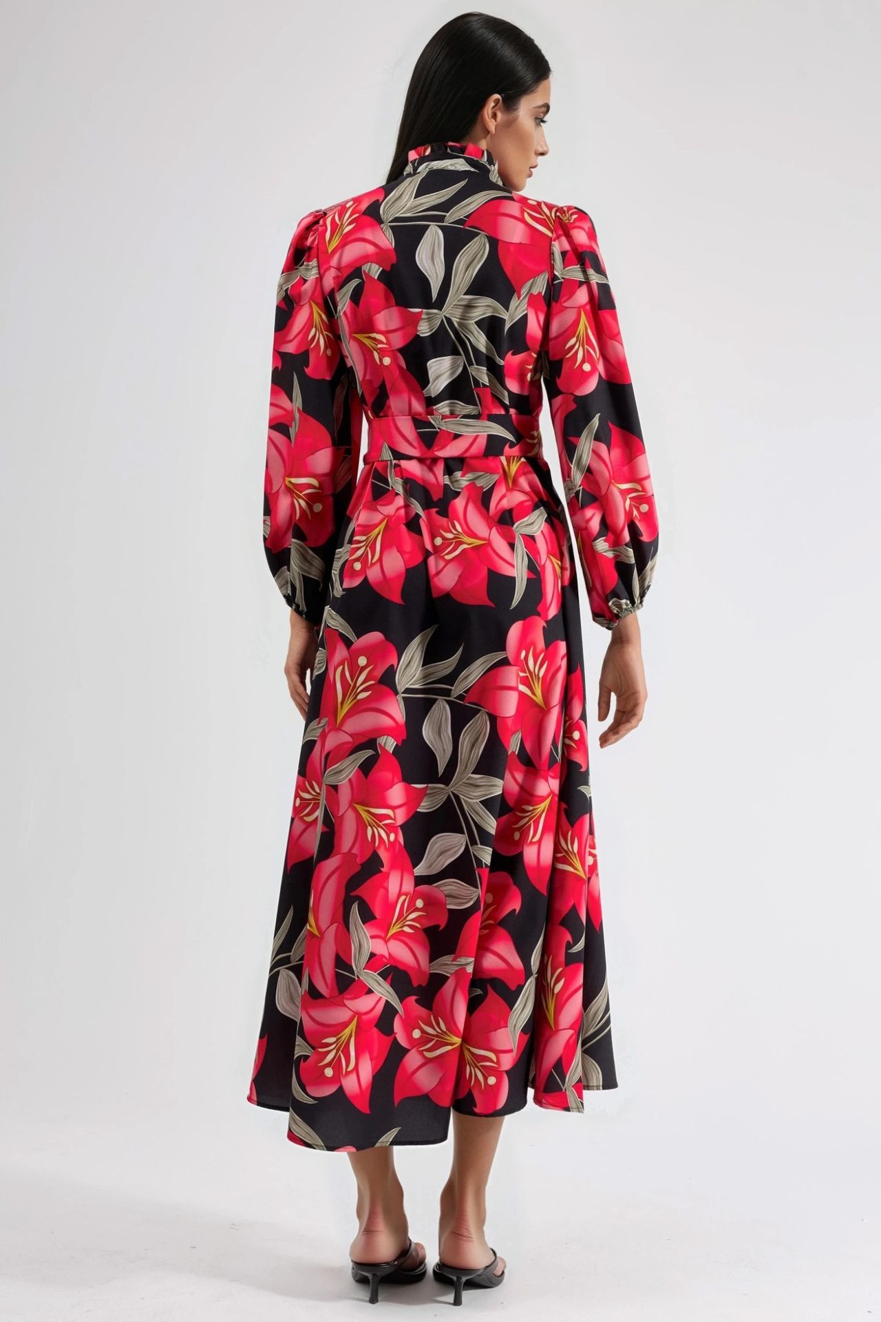 MSN Floral Maxi Dress with Tie Detail 3