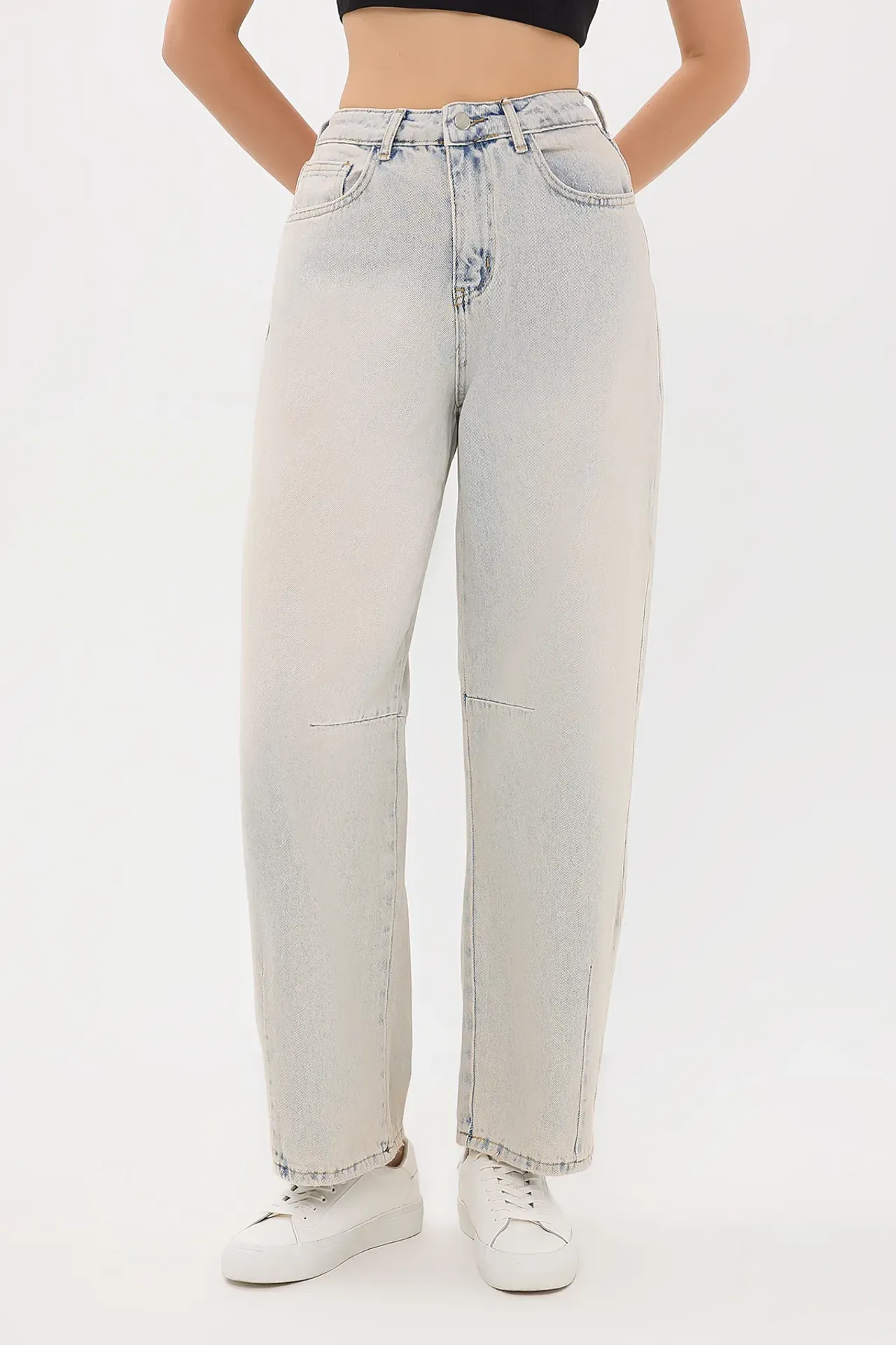 High-Waist Mom Fit Denim Jeans