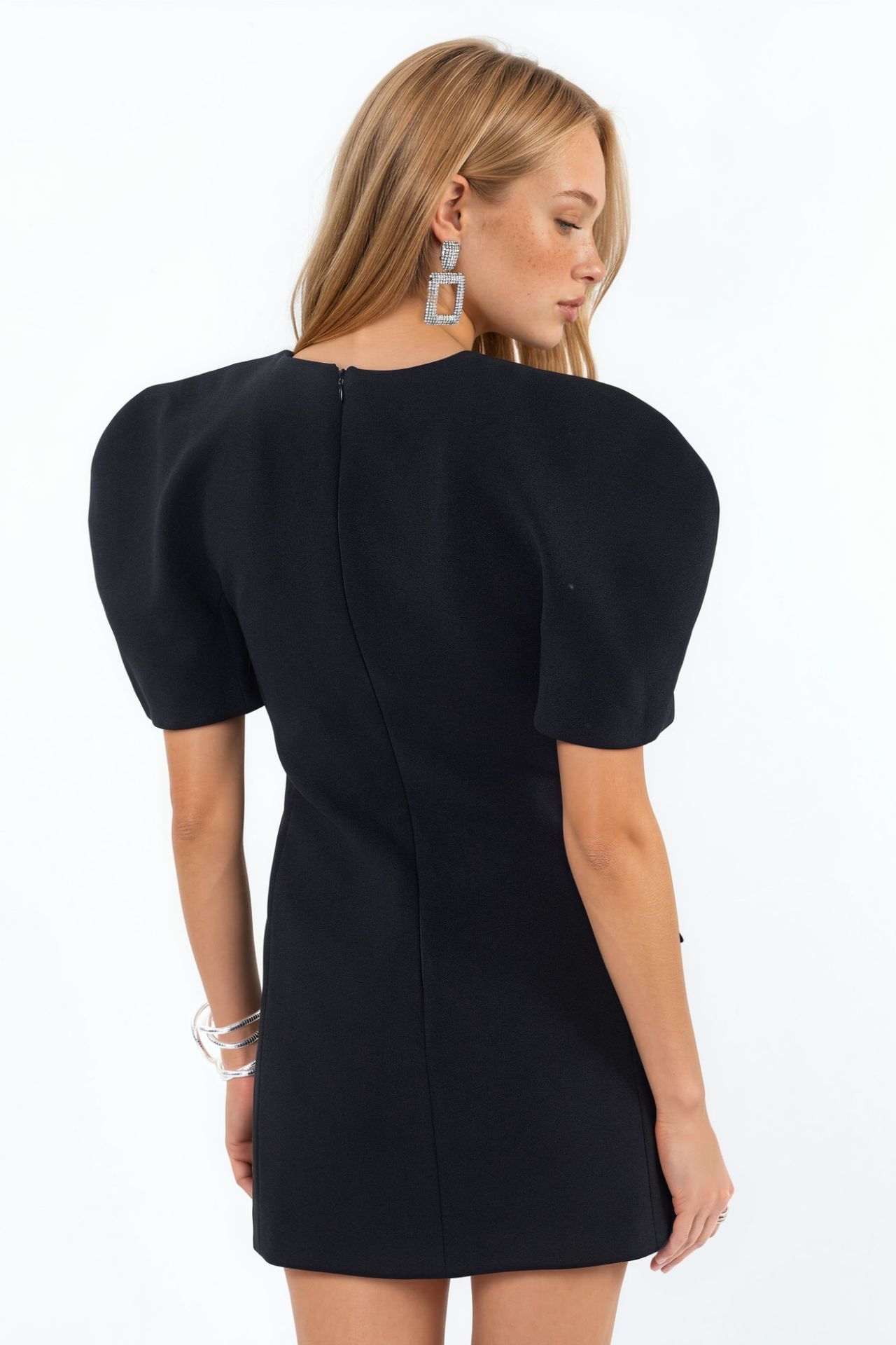 BUSEM Mini crepe dress with pocket and zipper 5