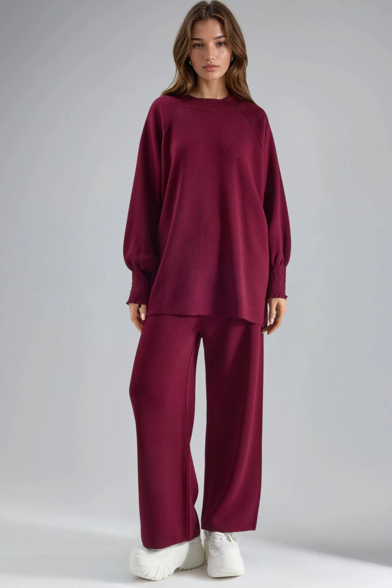 MY FASHION Loose Fit Sweater & Pants Knit Co-ord Set 1