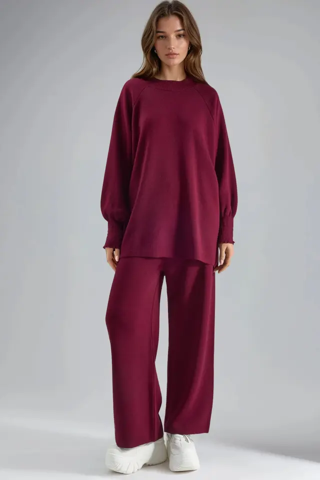 MY FASHION Loose Fit Sweater & Pants Knit Co-ord Set