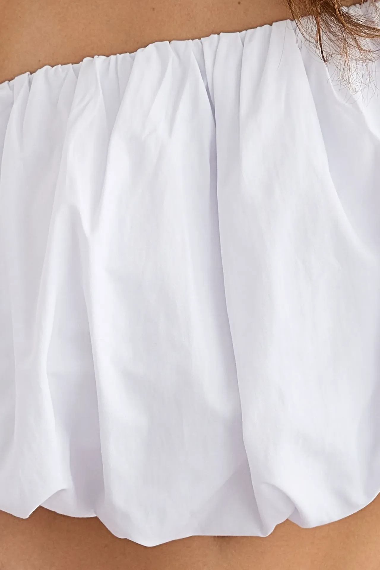 Cropped Balloon Sleeve Top