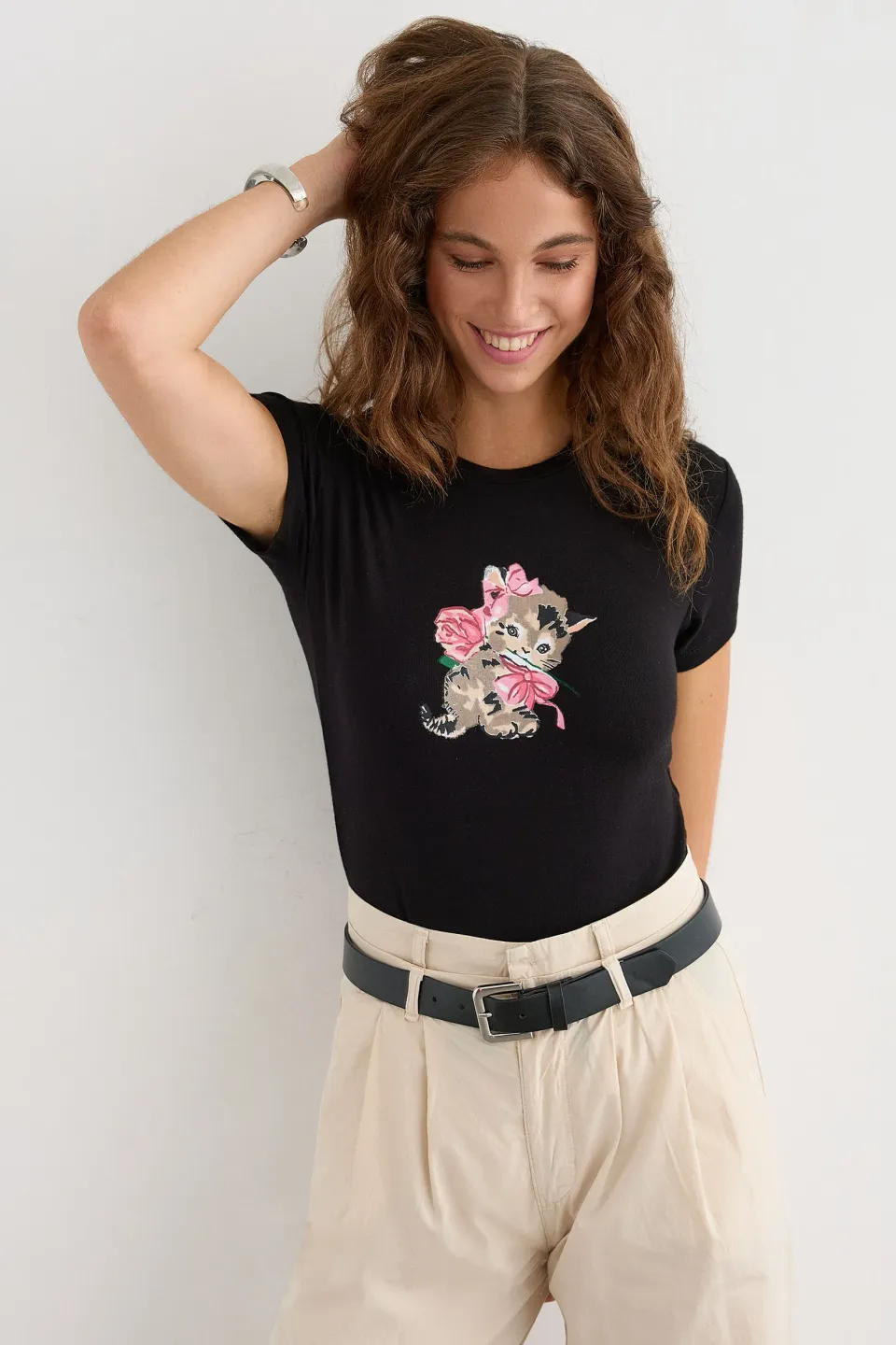 Basic Printed Short-Sleeve T-Shirt