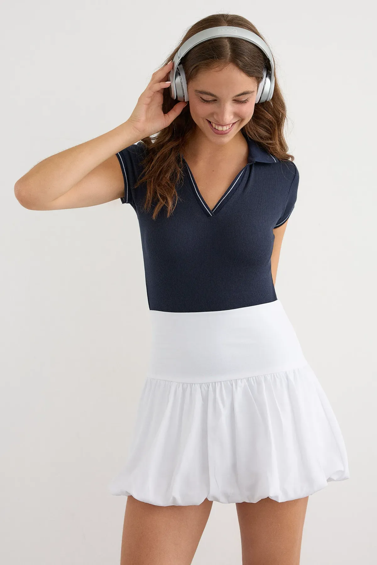 Cotton Balloon Mini Skirt 3