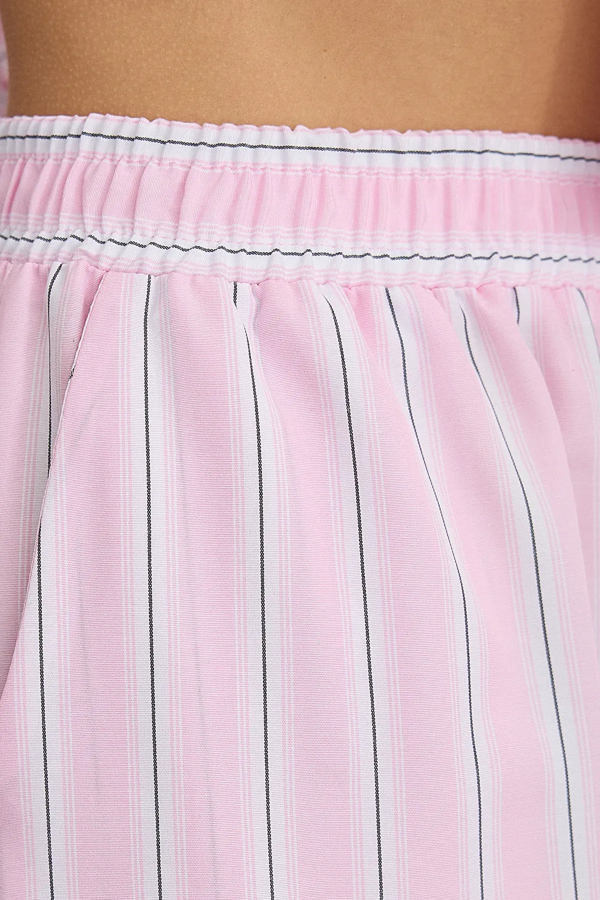 Wide-Leg High Waist Striped Trousers 5
