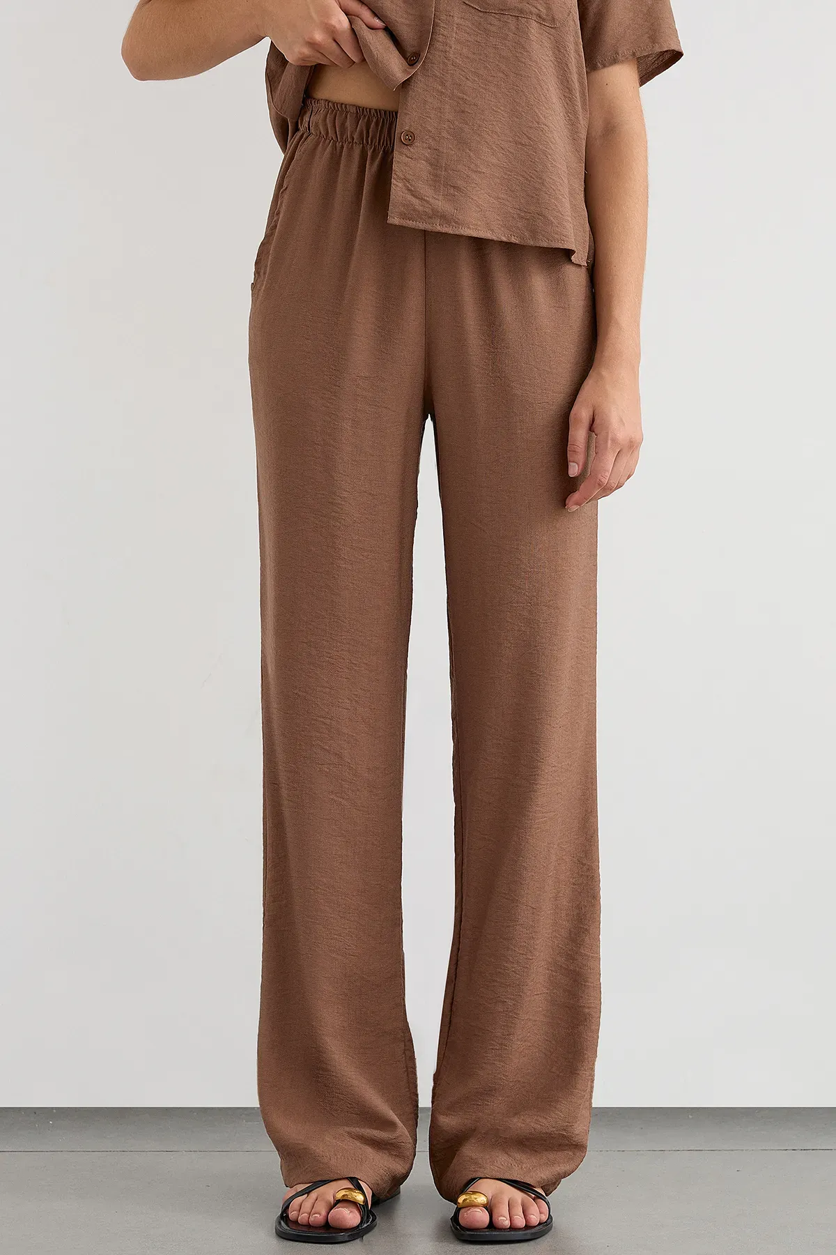 Short Sleeve Buttoned Coords Set with Shirt Collar 5