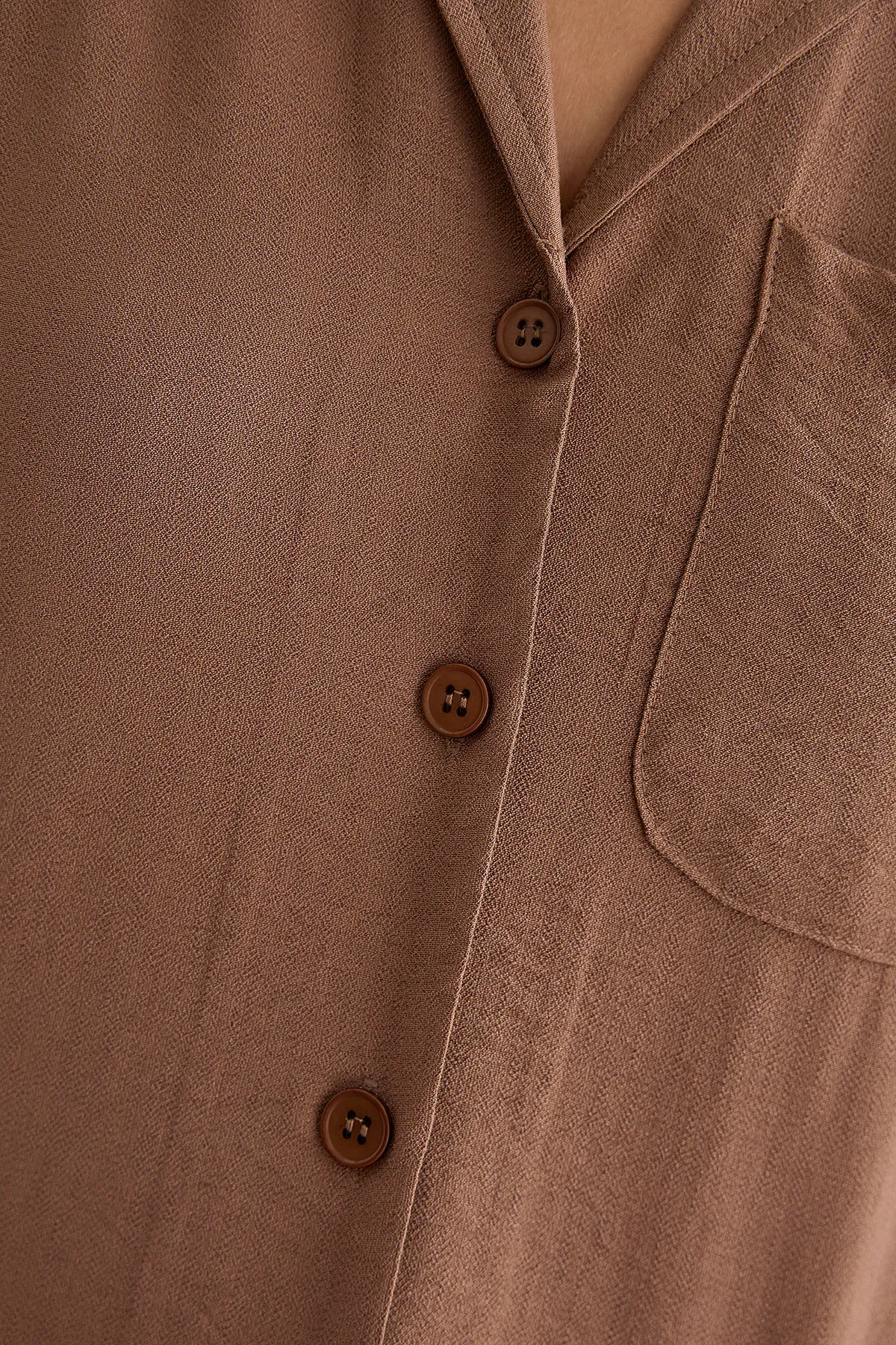 Short Sleeve Buttoned Coords Set with Shirt Collar 6