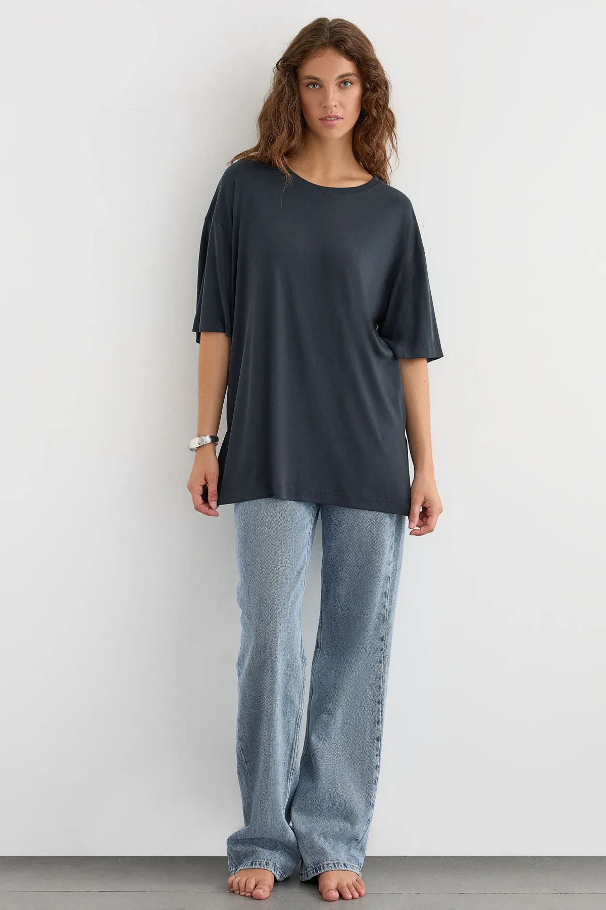 Oversized Modal Short Sleeve Tee 3