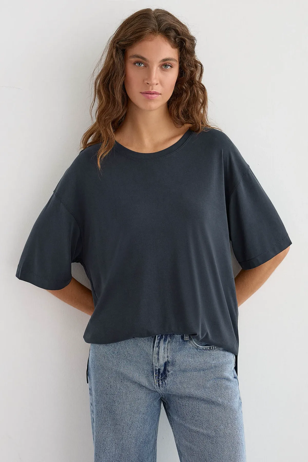Oversized Modal Short Sleeve Tee 1