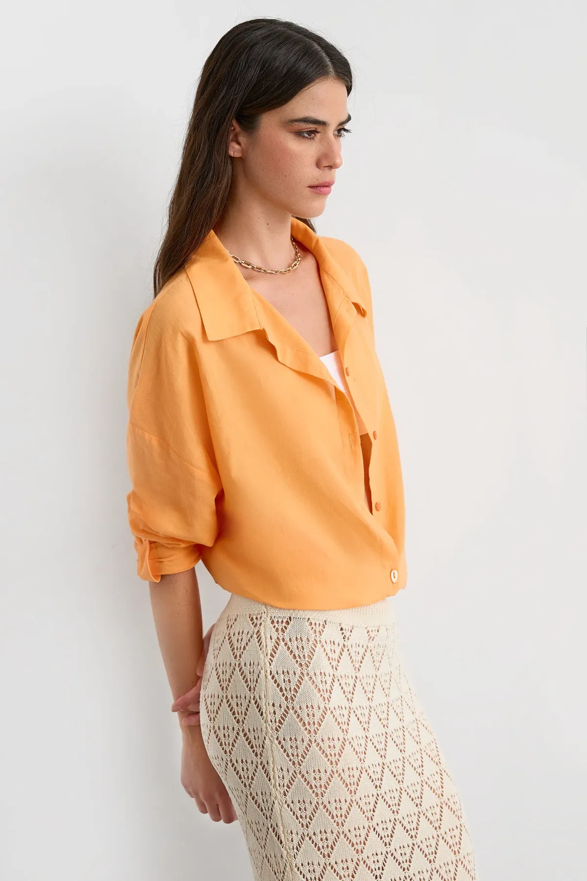 Oversized Long Sleeve Buttoned Shirt 3