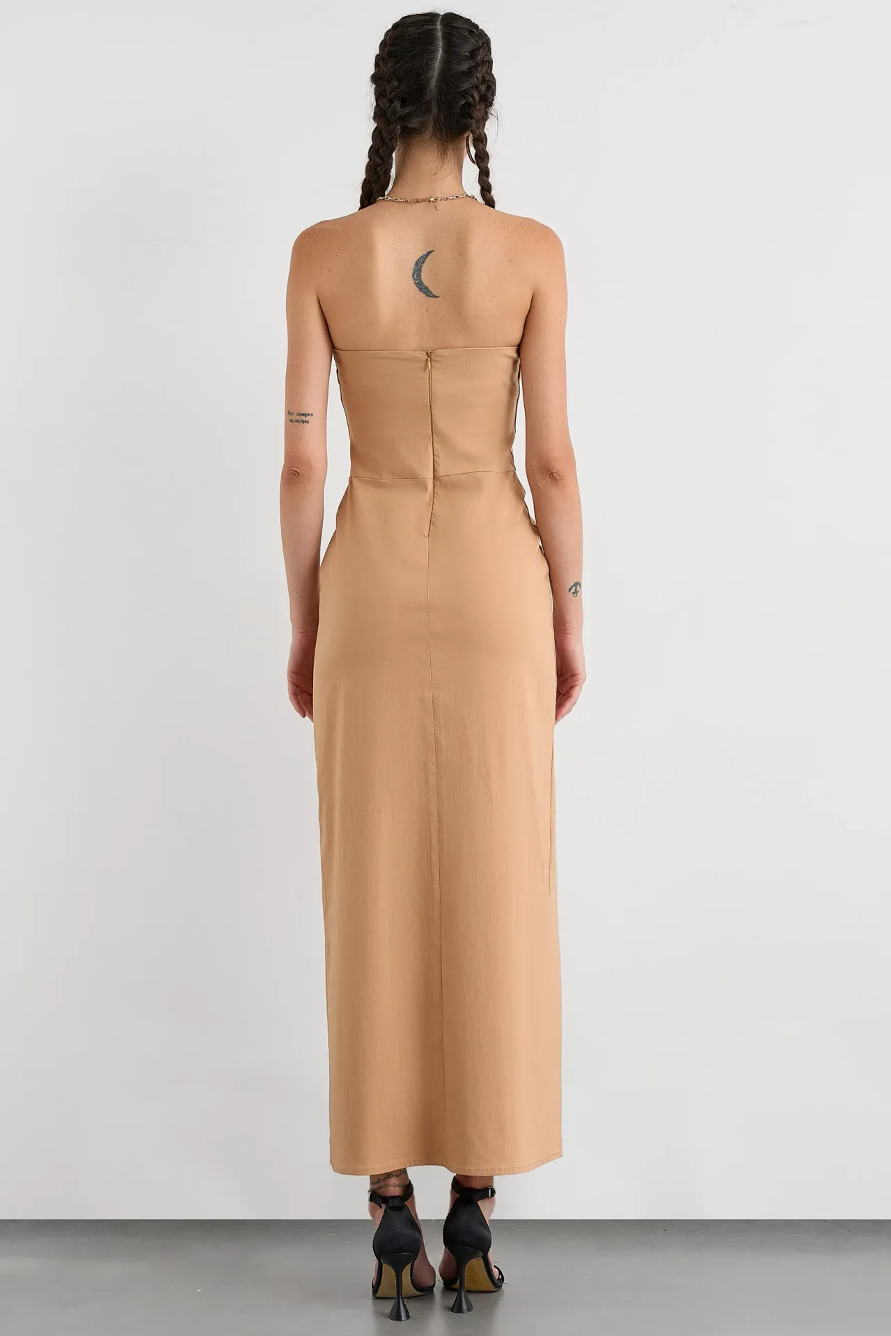 Strapless Maxi Dress with Slit