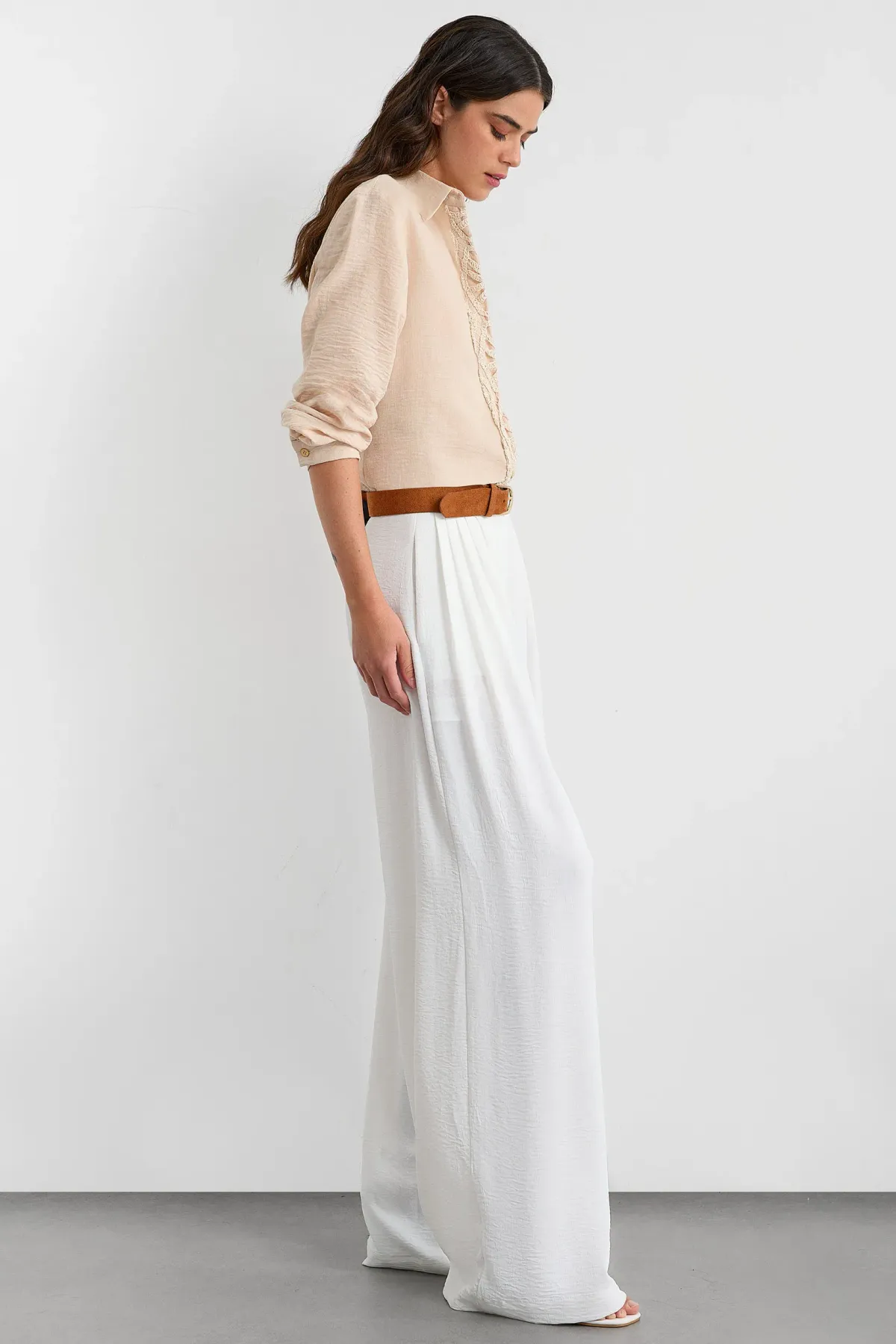 Crochet Buttoned Shirt with Back Detail 3