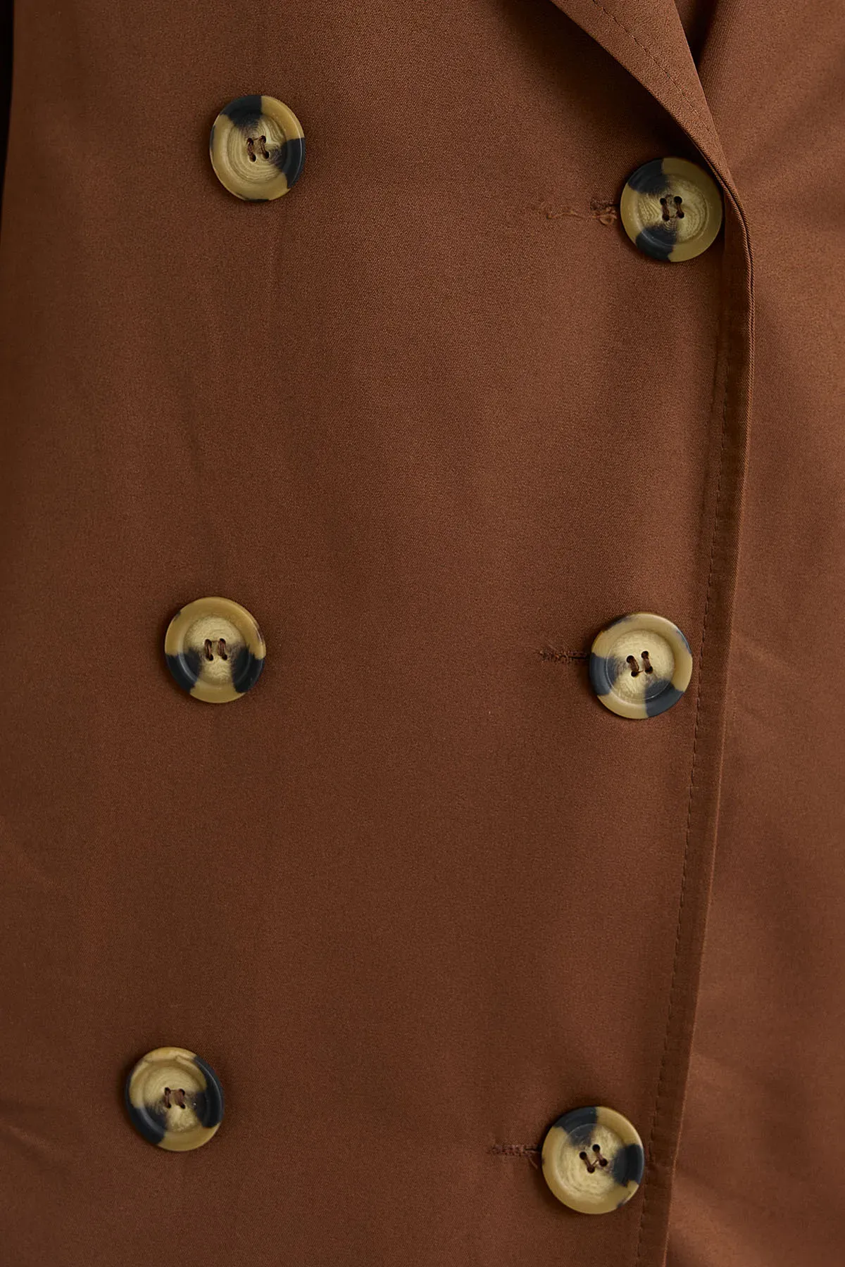 Double-Breasted Belted Long Trench Coat 6