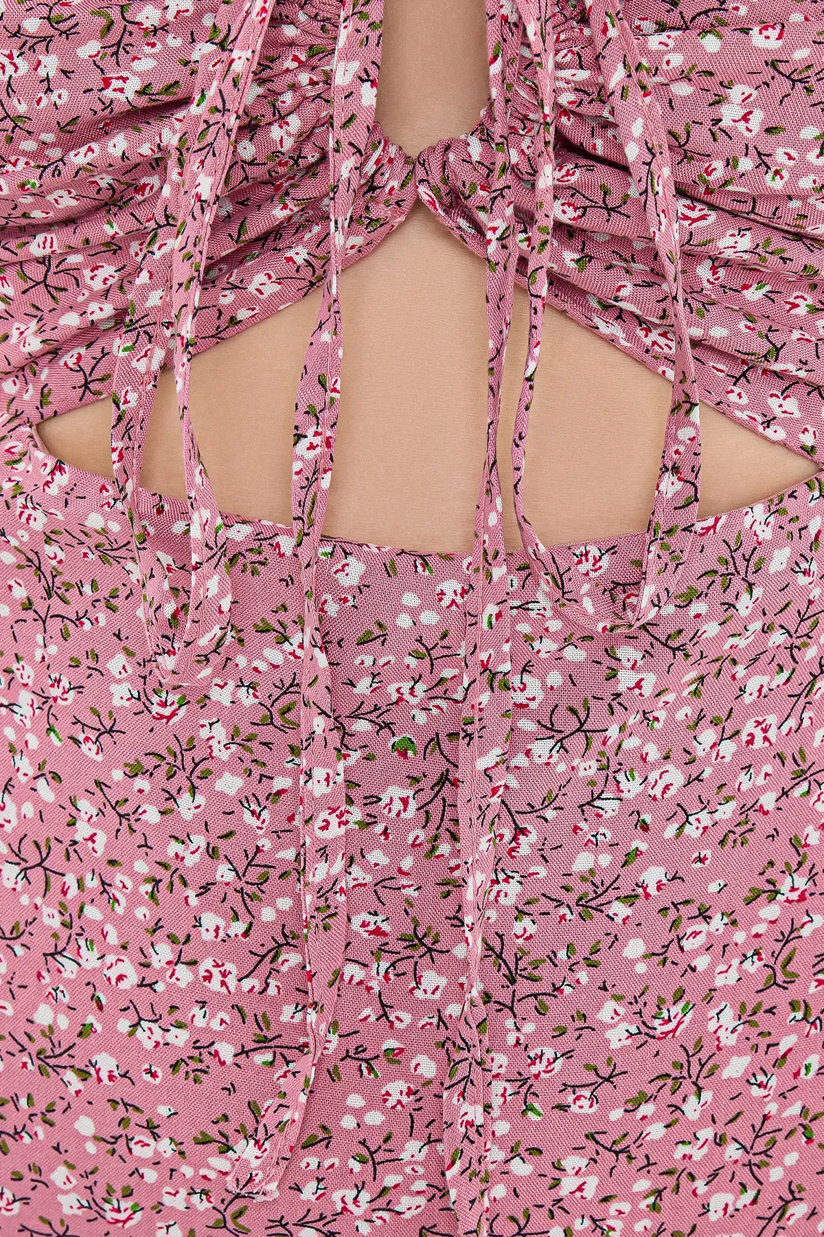 Floral Maxi Dress with Bust Cut-Out 5