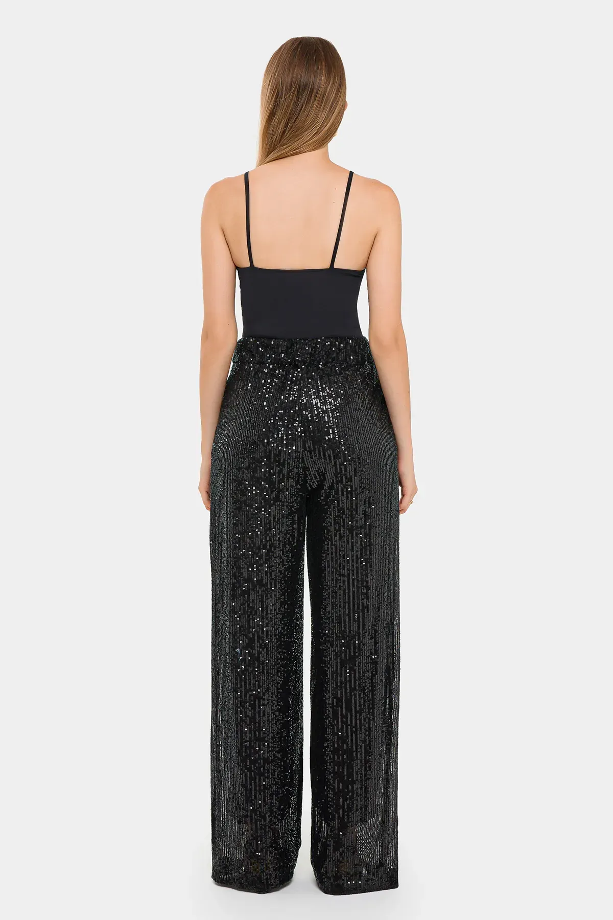 Sequin Wide-Leg High-Waist Trousers  4