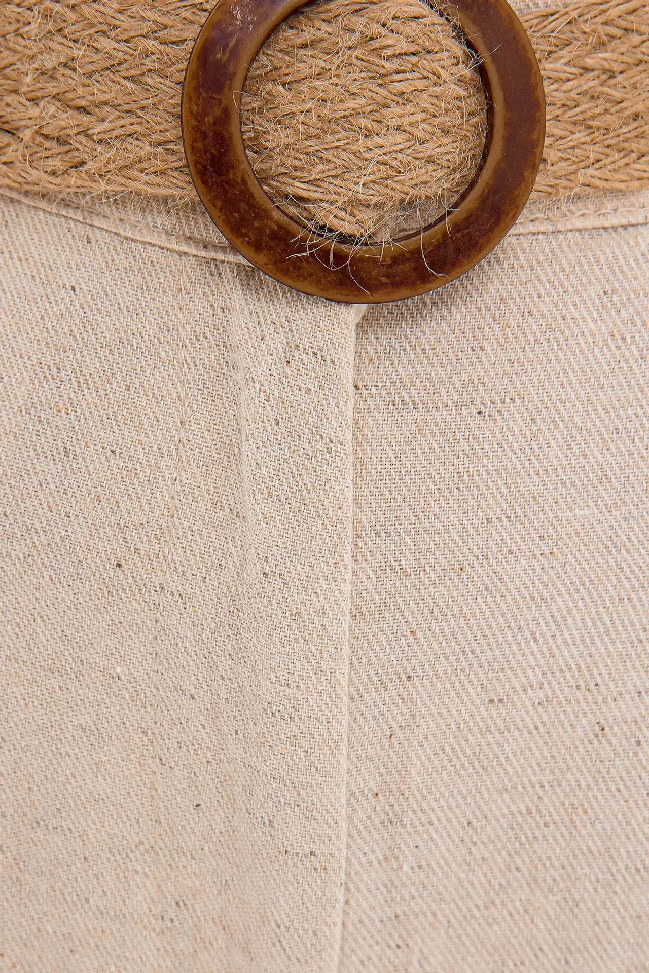 High-Waist Linen Shorts with Belt