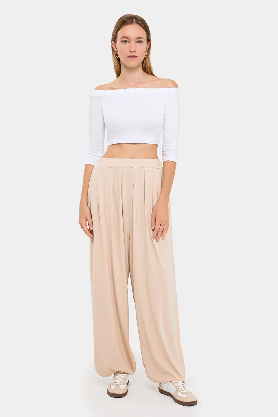 Pleated Parachute Trousers