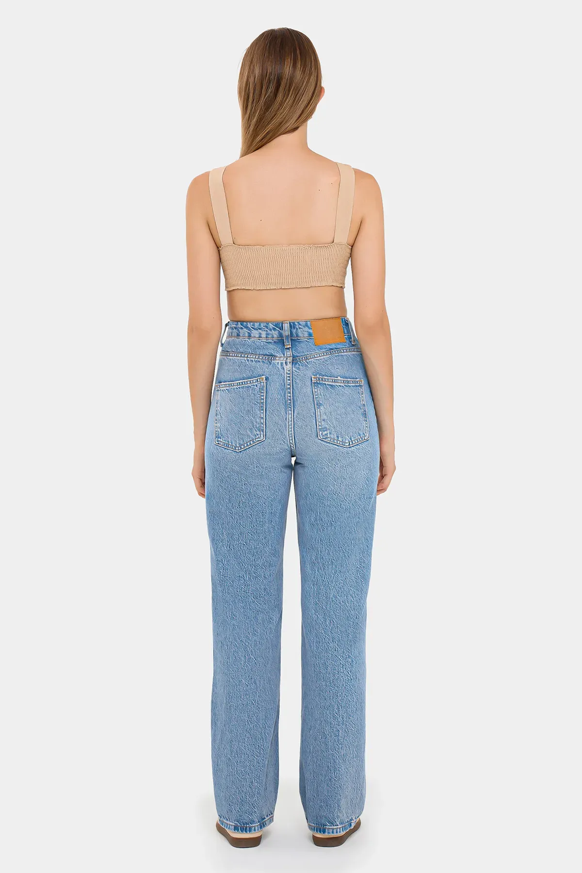 V-Neck Sleeveless Woven Crop Top 4