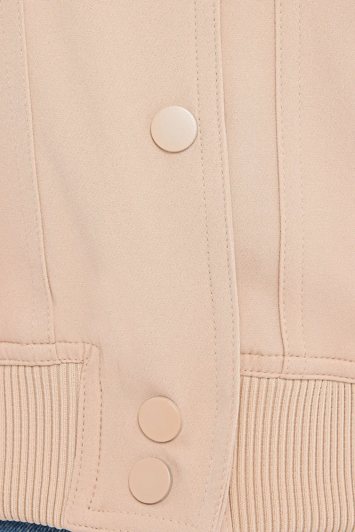 Round Neck Bomber Jacket with Pocket 5