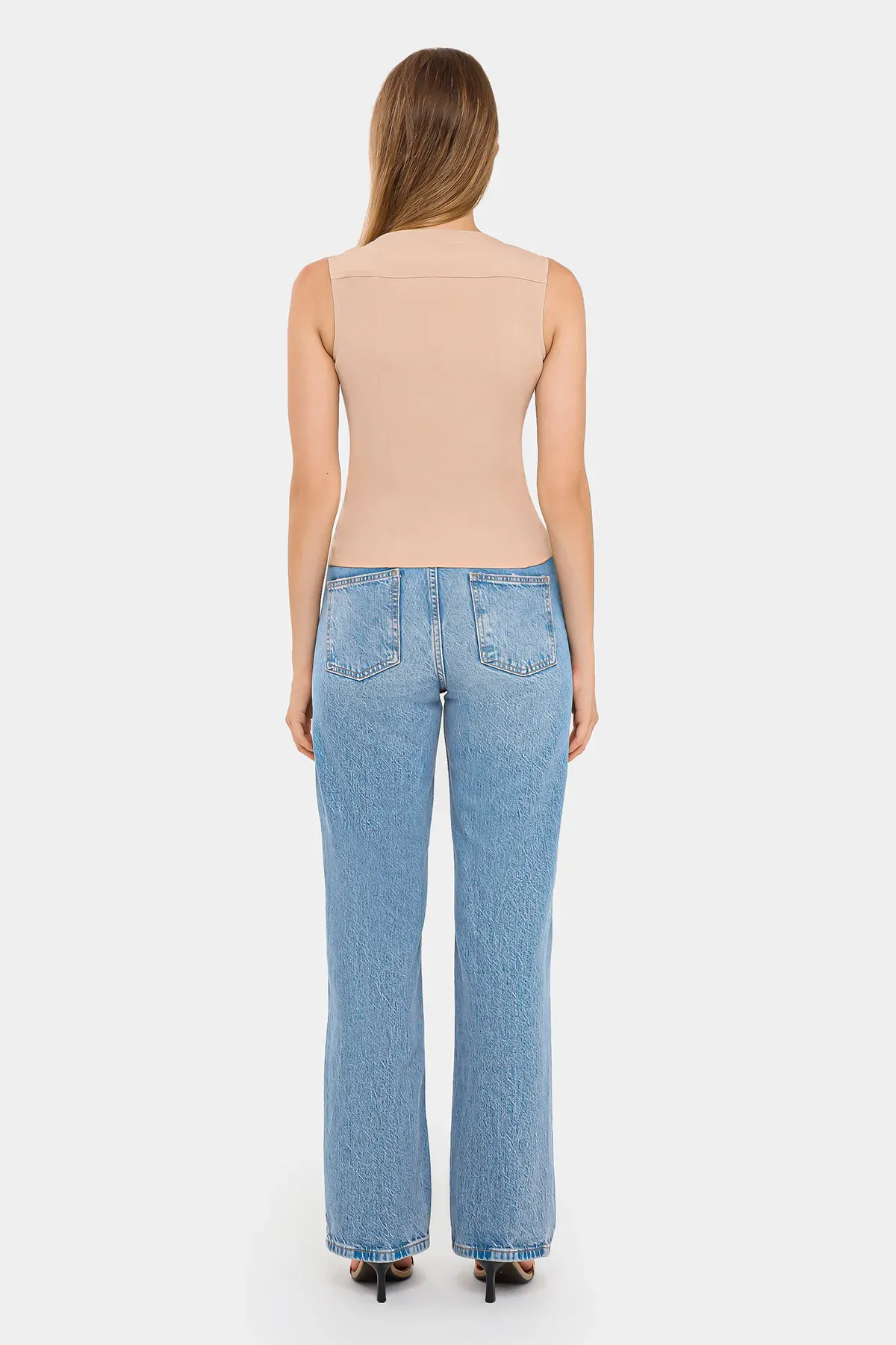 Zippered V-Neck Cropped Waistcoat 4