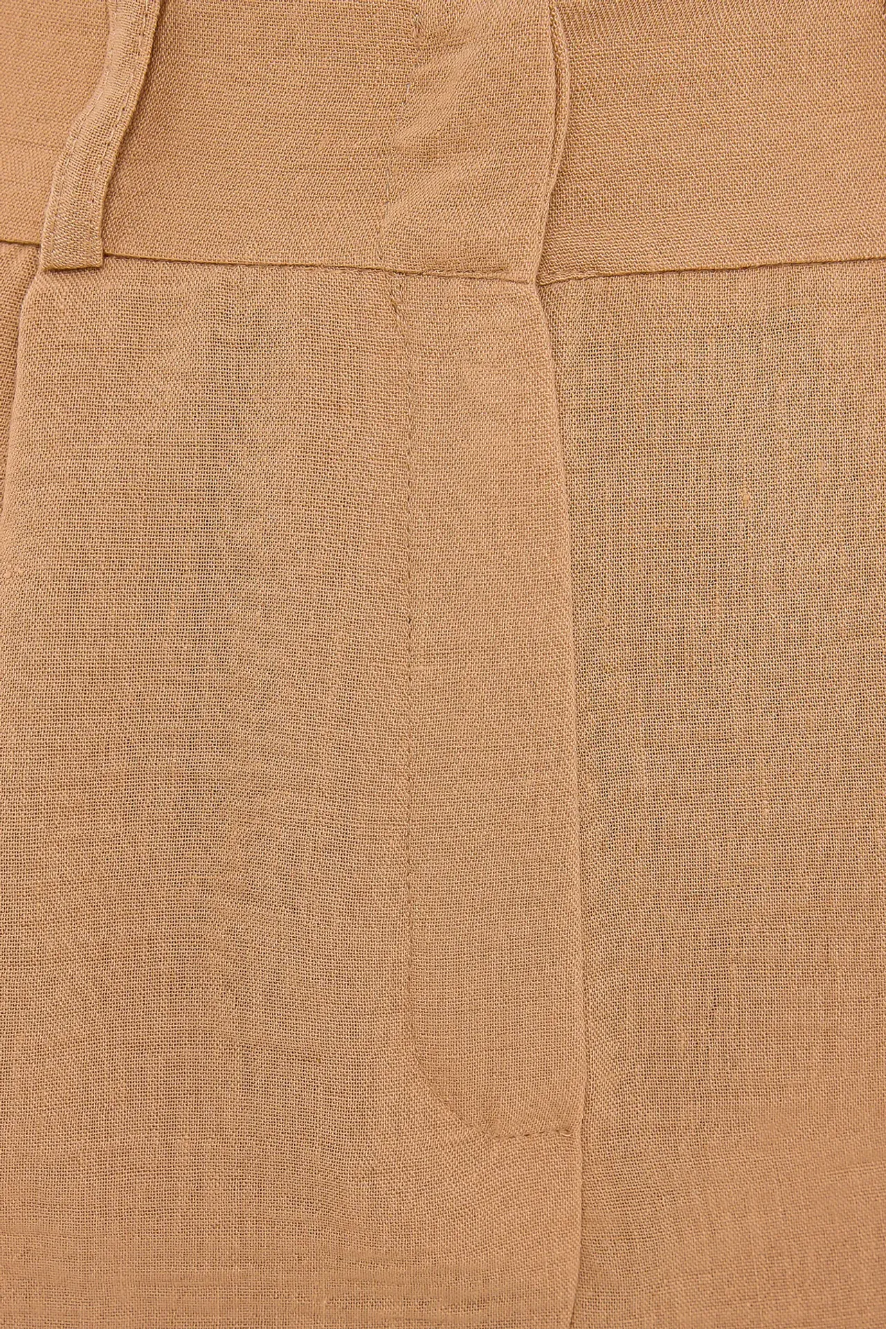 Pleated High-Waist Woven Shorts