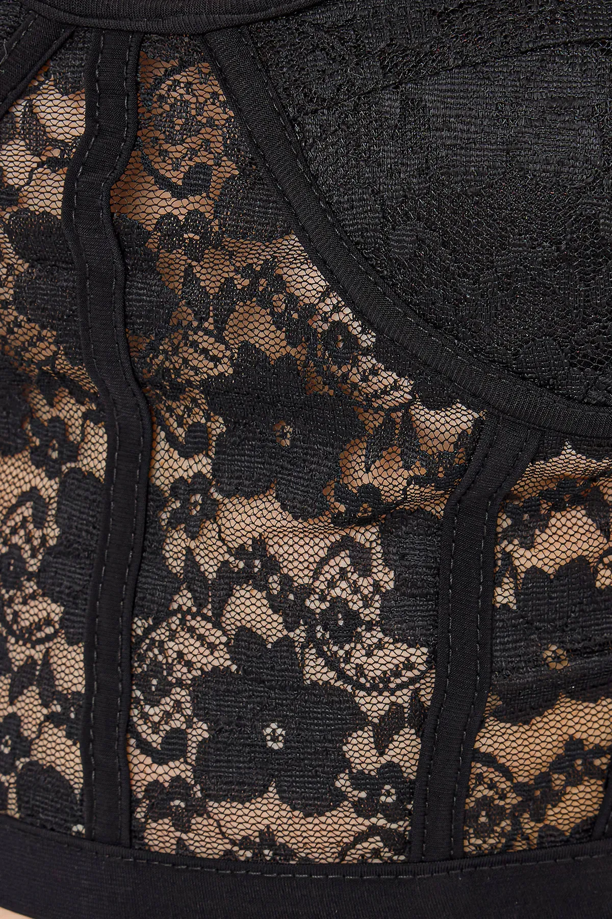 Lace Trim Cropped Strapless Camisole 5