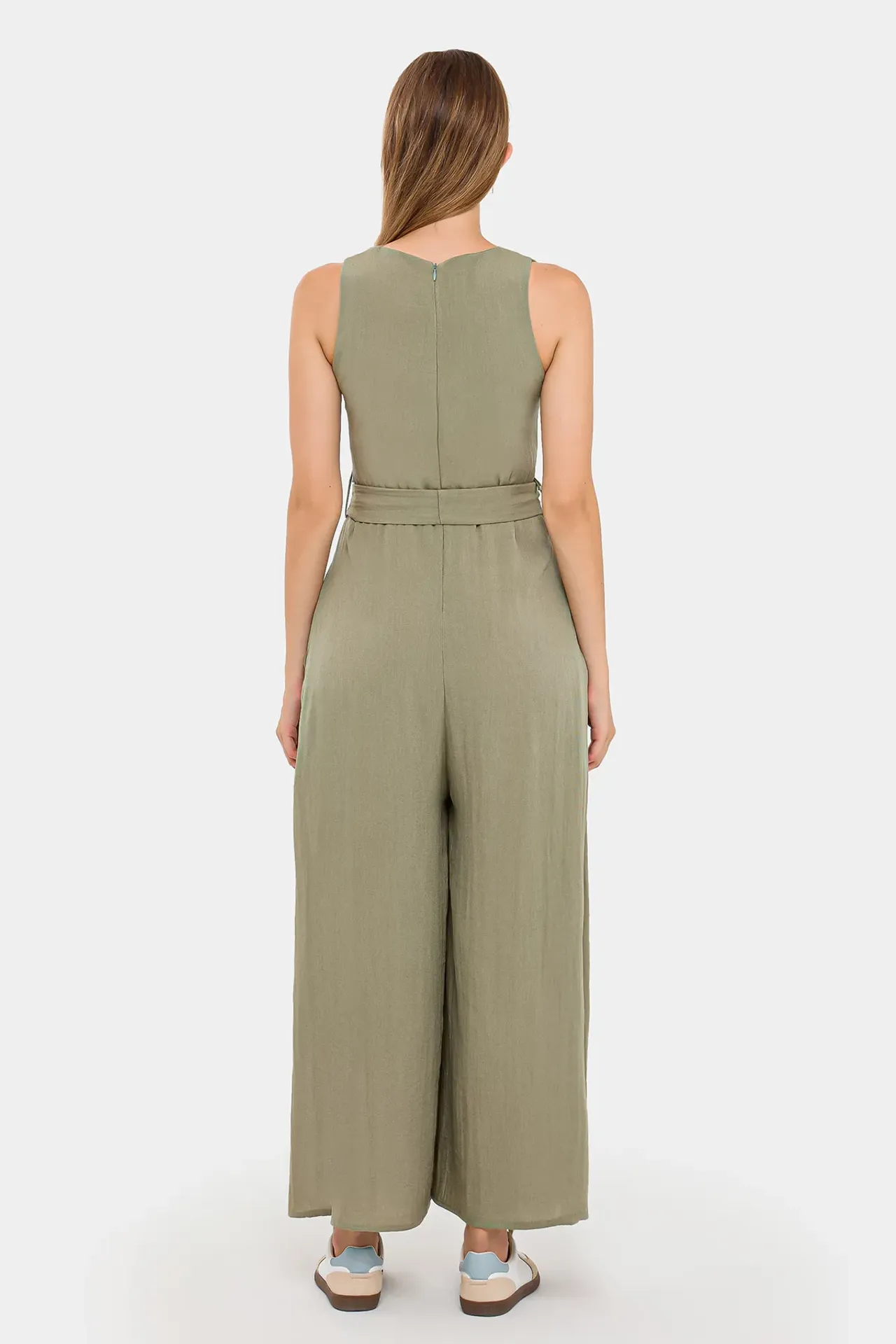 Super Wide Leg Jumpsuit with Tie Waist