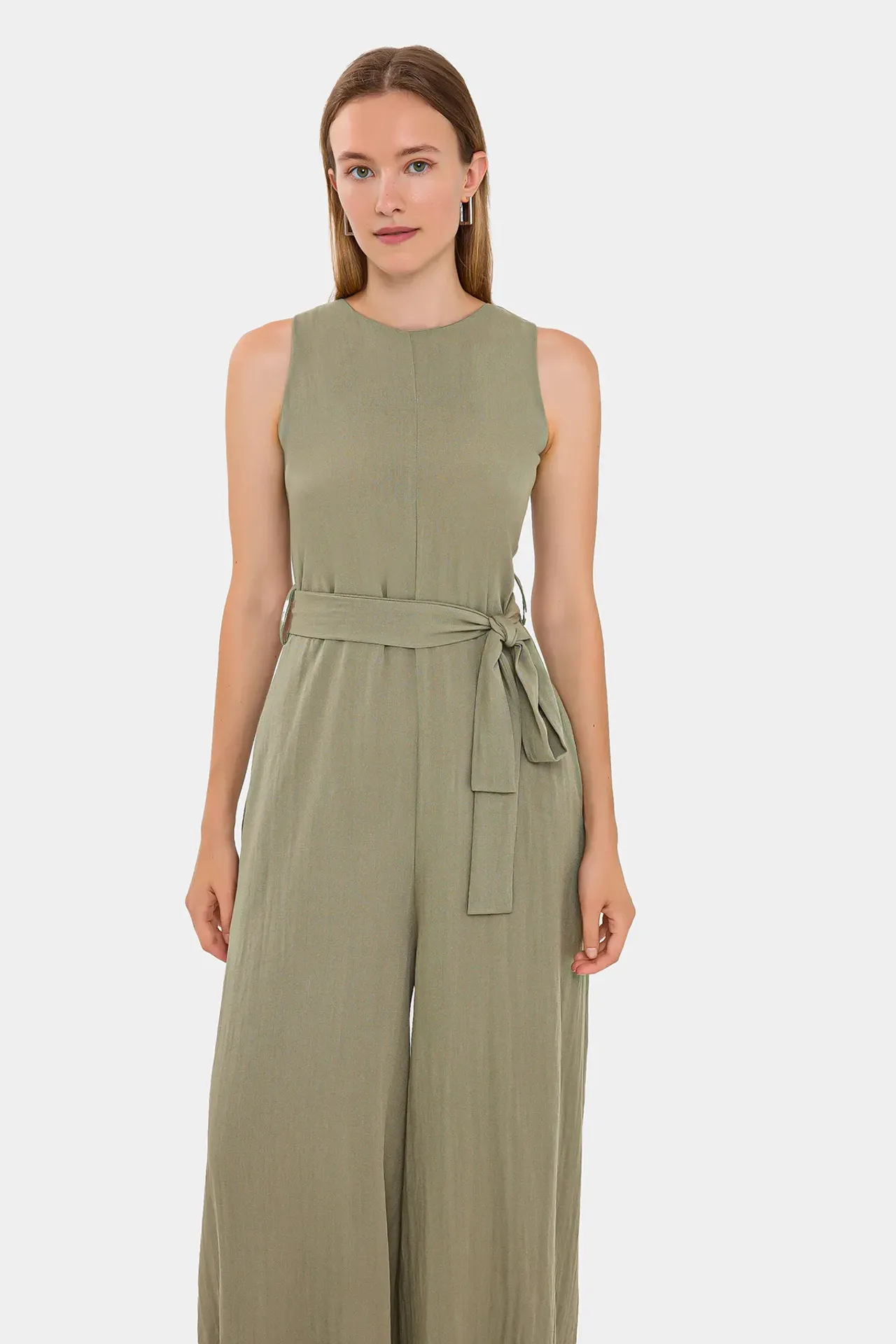 Super Wide Leg Jumpsuit with Tie Waist