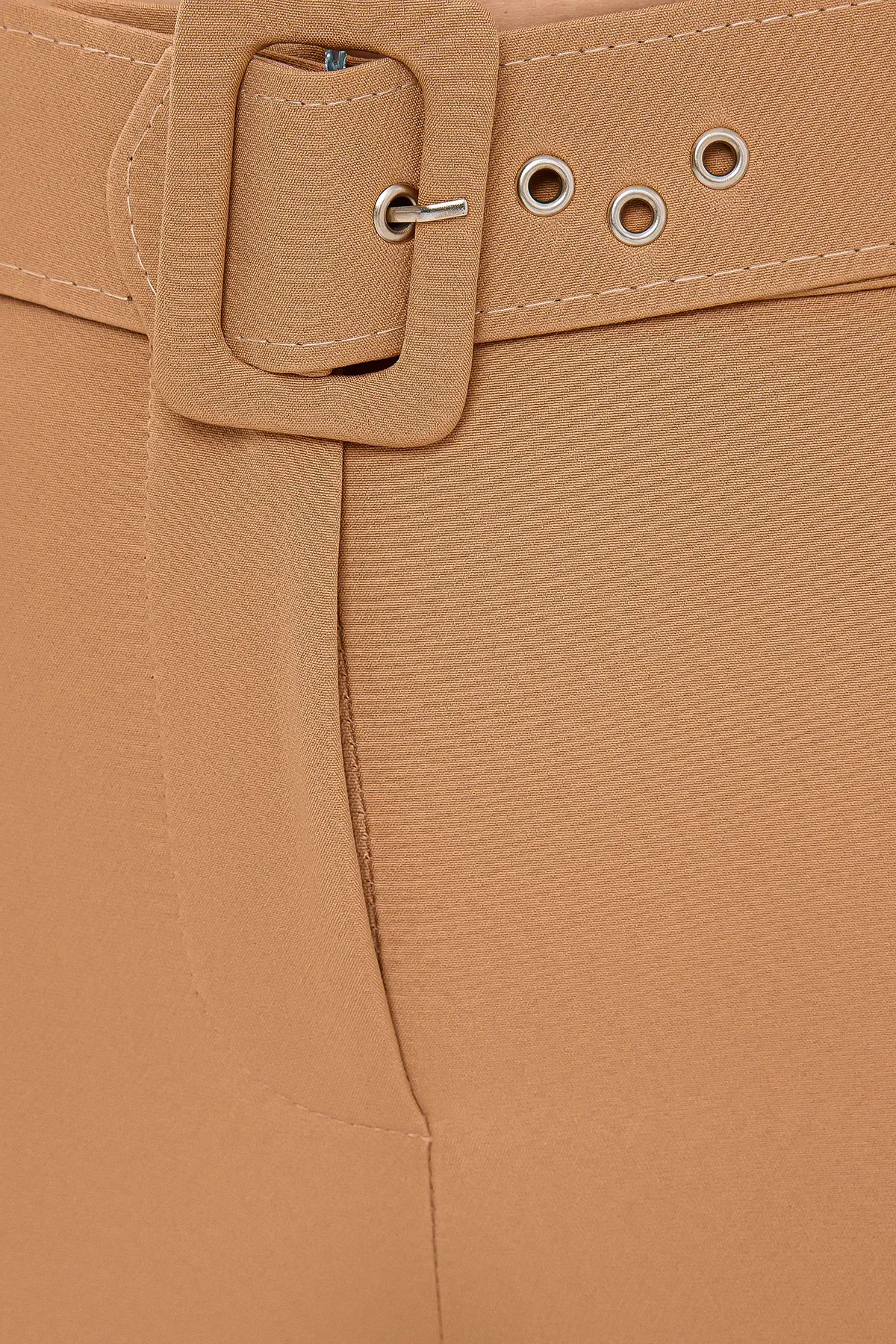 High-Waist Belted Flare Trousers 5