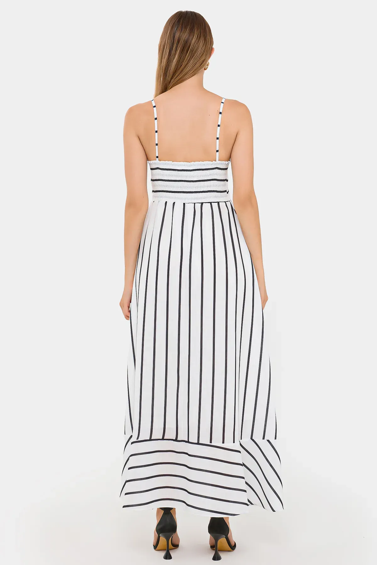 Striped Tiered Maxi Dress with Spaghetti-Strap 4