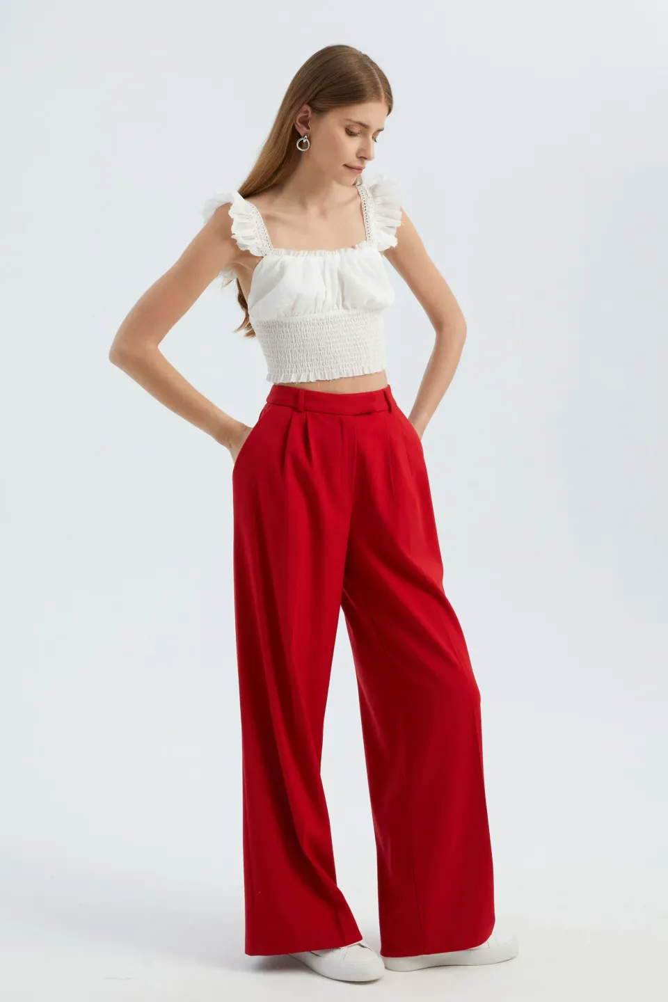 Smocked Sleeveless Top