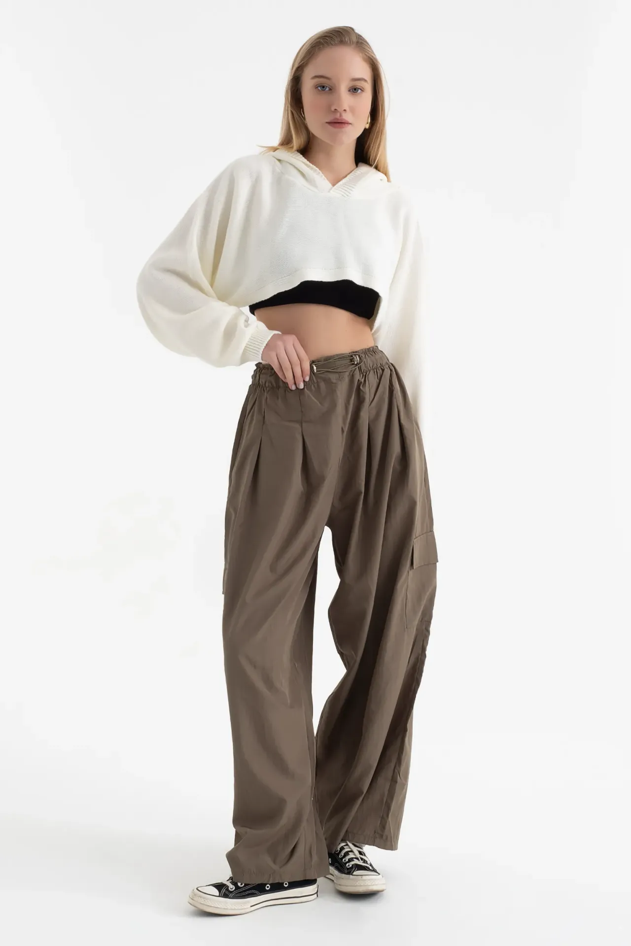 Hooded Cropped Sweater