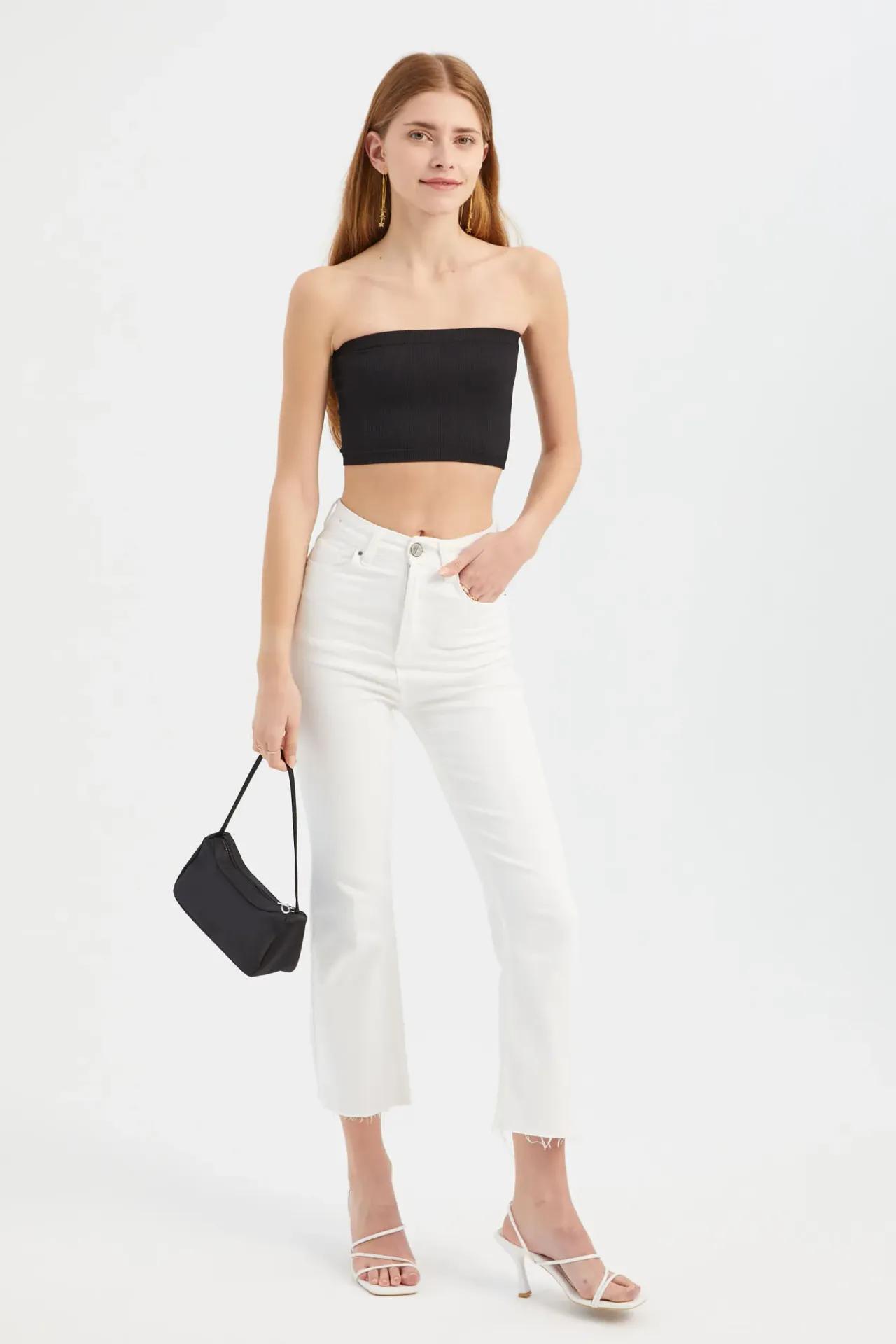 Strapless Basic Crop Top