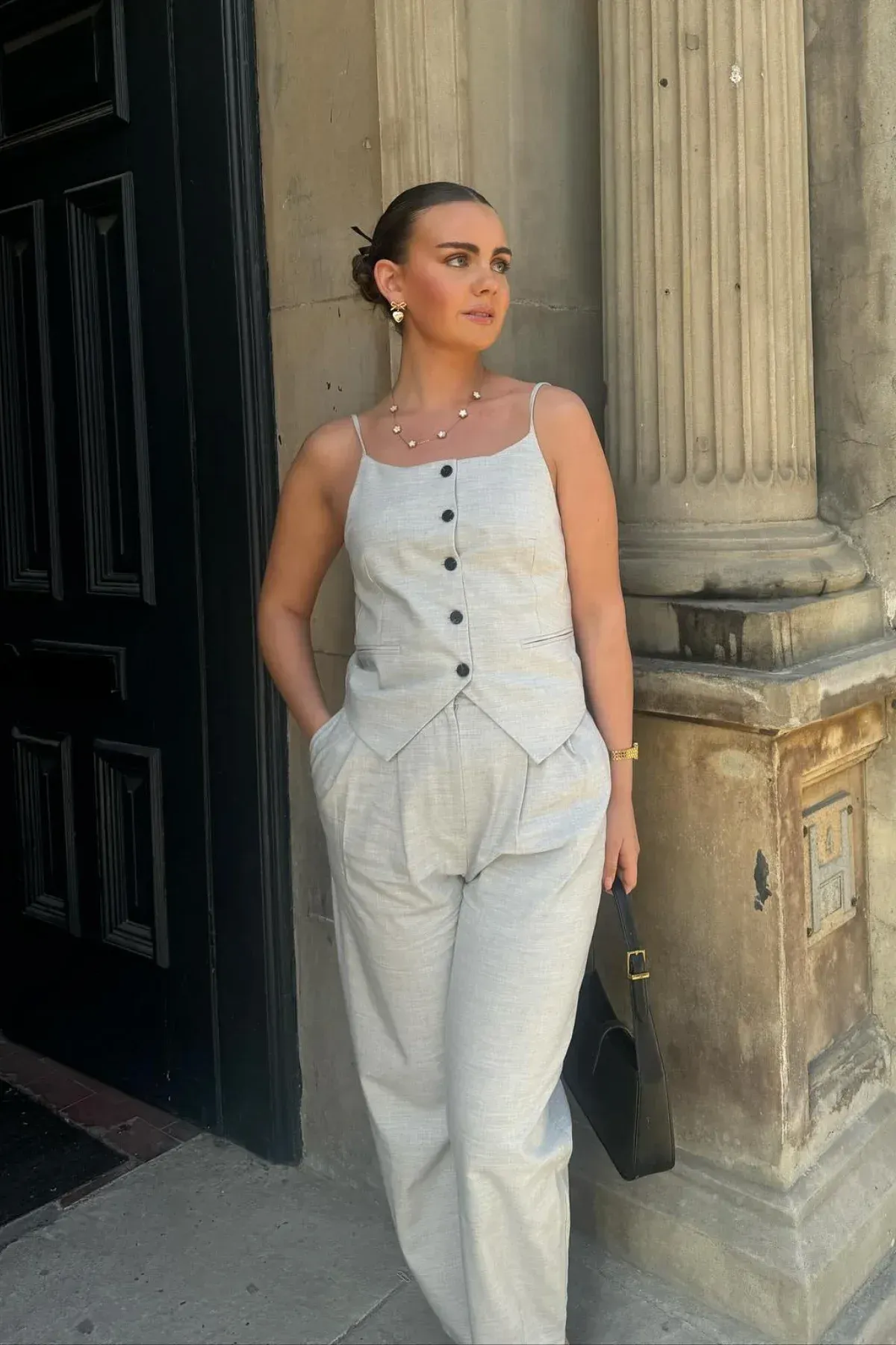 Spaghetti Strap Buttoned Top 1