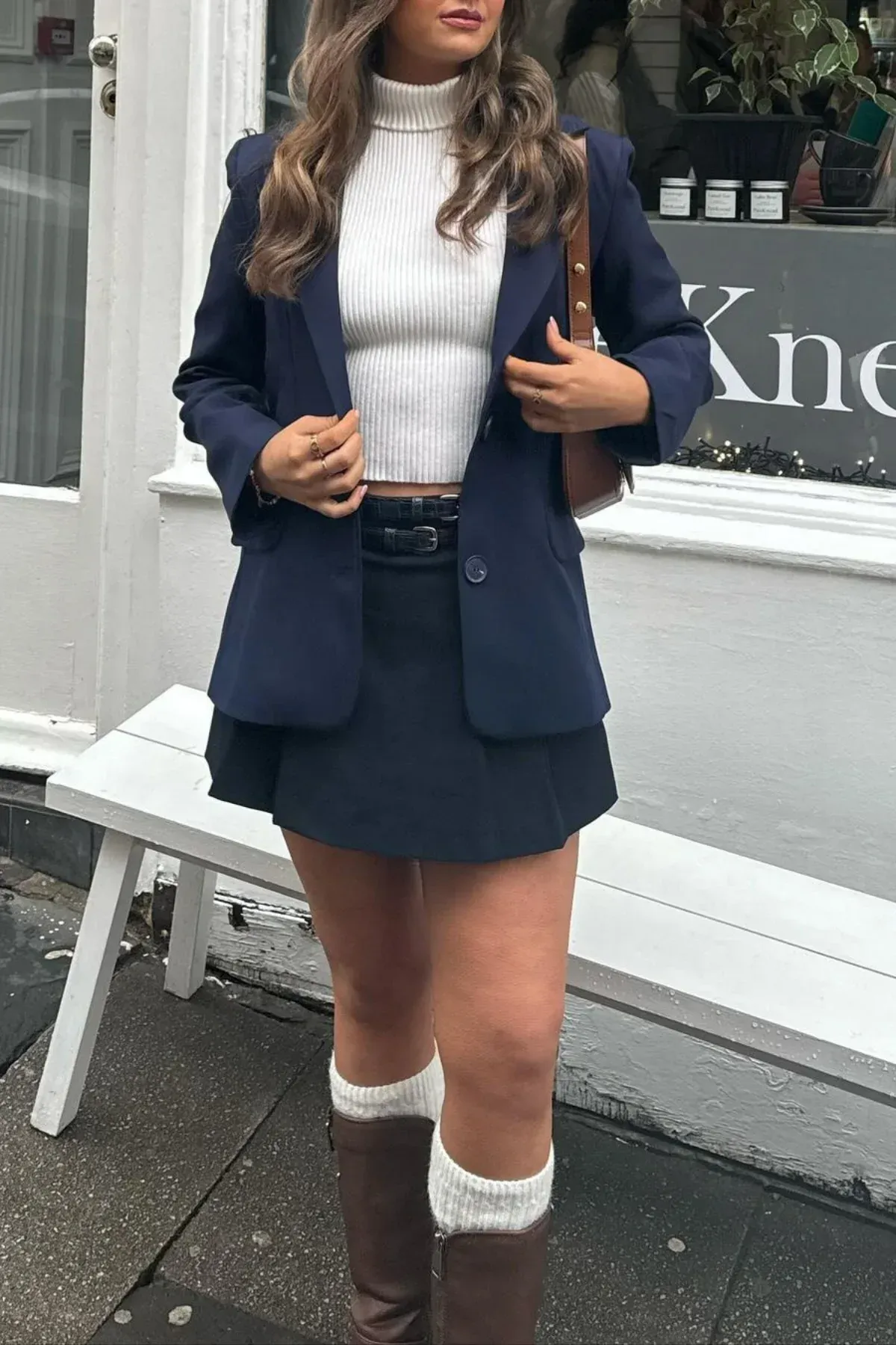 Mid Rise Pleated Mini Short Skirt with a Belt 1