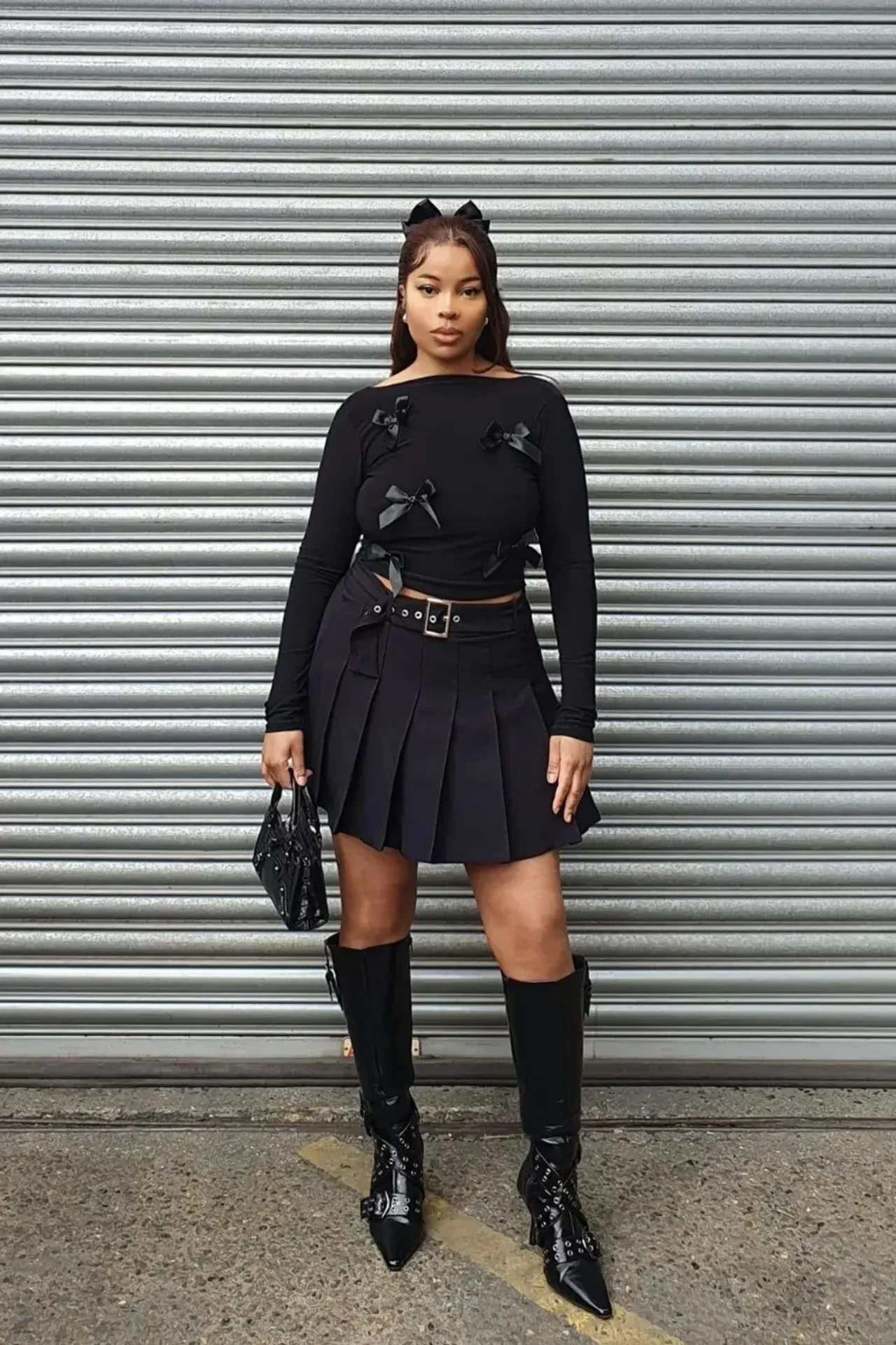 High Waist Skirt with a Belt