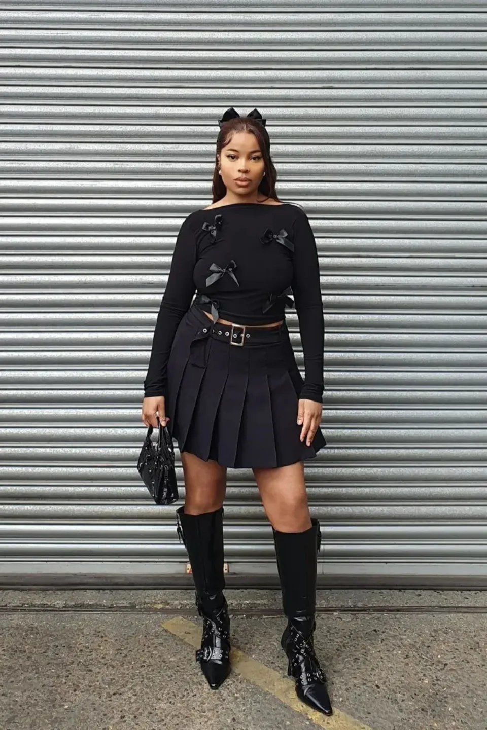 High Waist Skirt with a Belt