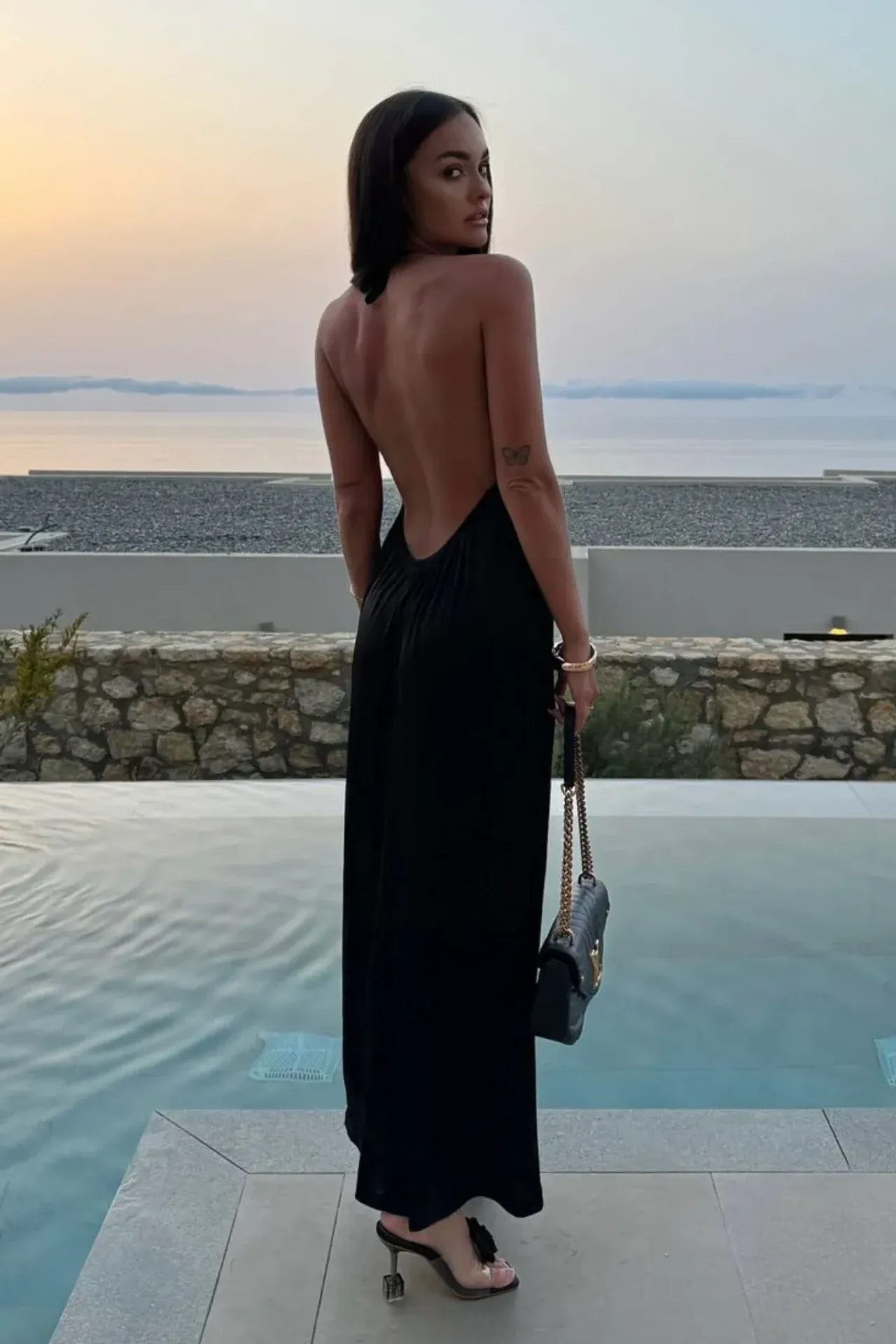 Halter Neck Backless Maxi Dress