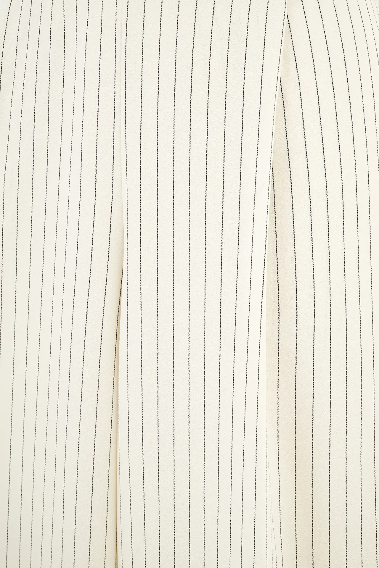 Wide-Leg Striped Pleated Pants